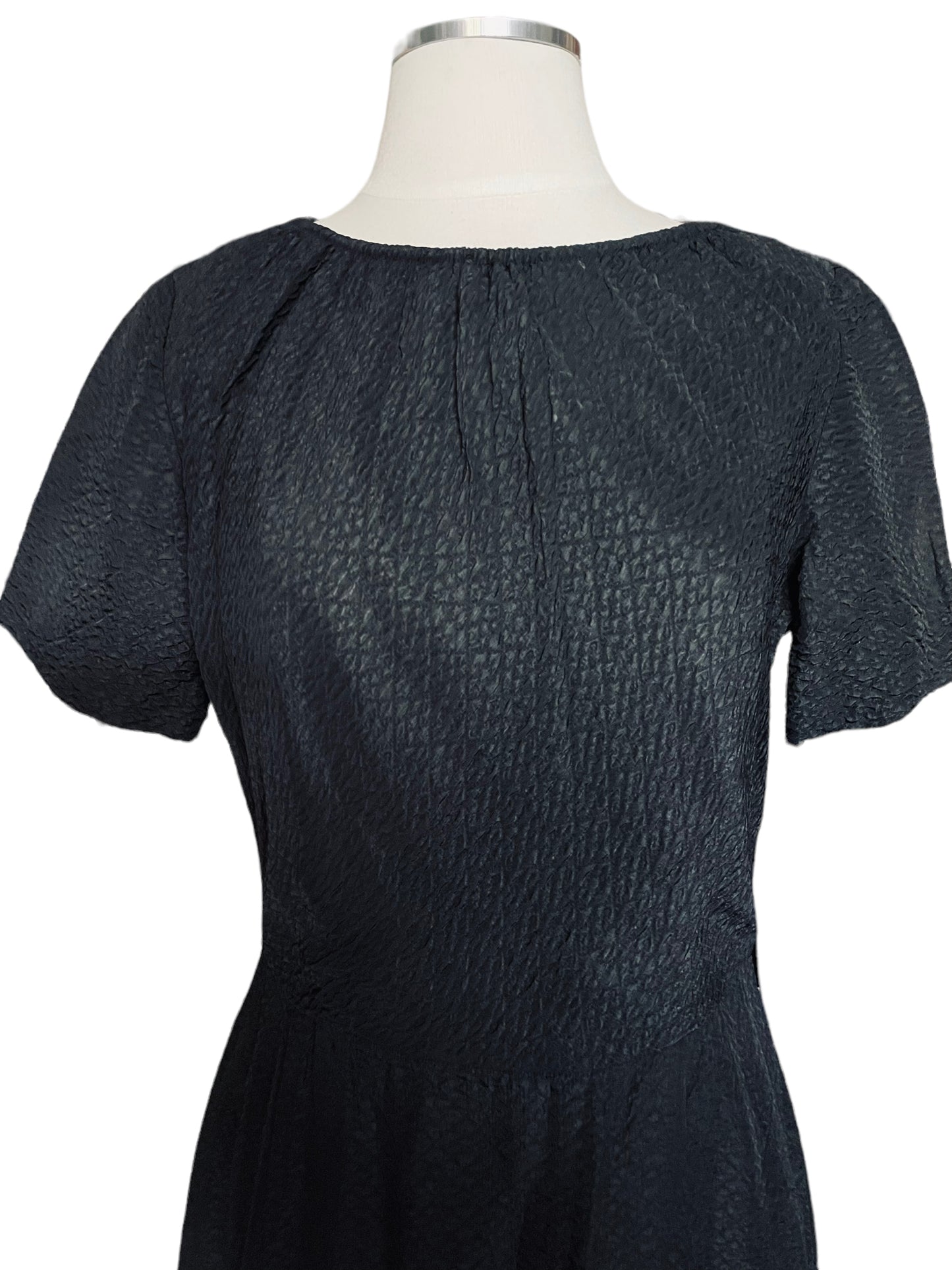 Vintage 1960s Black Textured Dress by Parkshire |  Barn Owl Vintage | Seattle Vintage Dresses