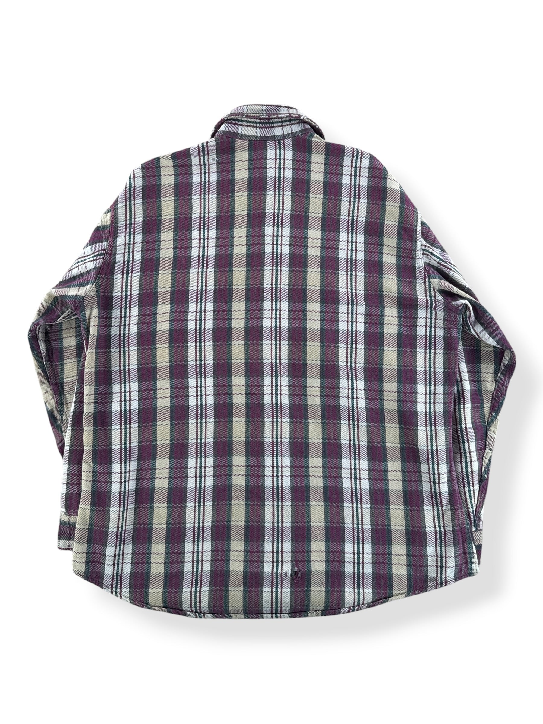 Back of Vintage St Johns Bay Cotton Flannel SZ XLT