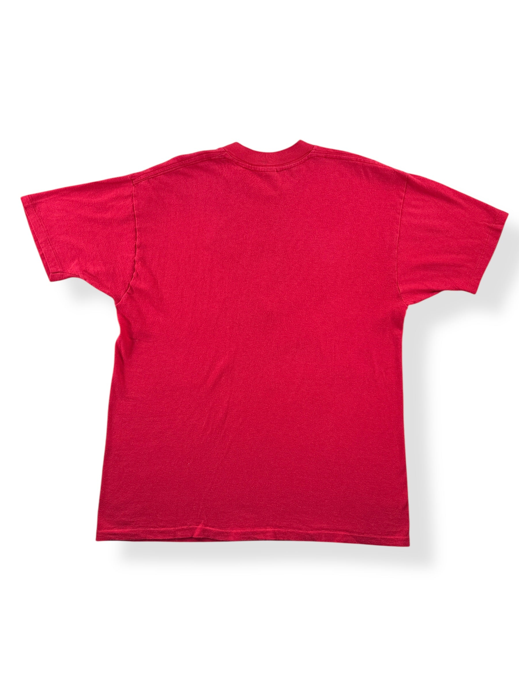 Back of Vintage 70s Heat Press Snap-On Tee SZ L (Fits M)