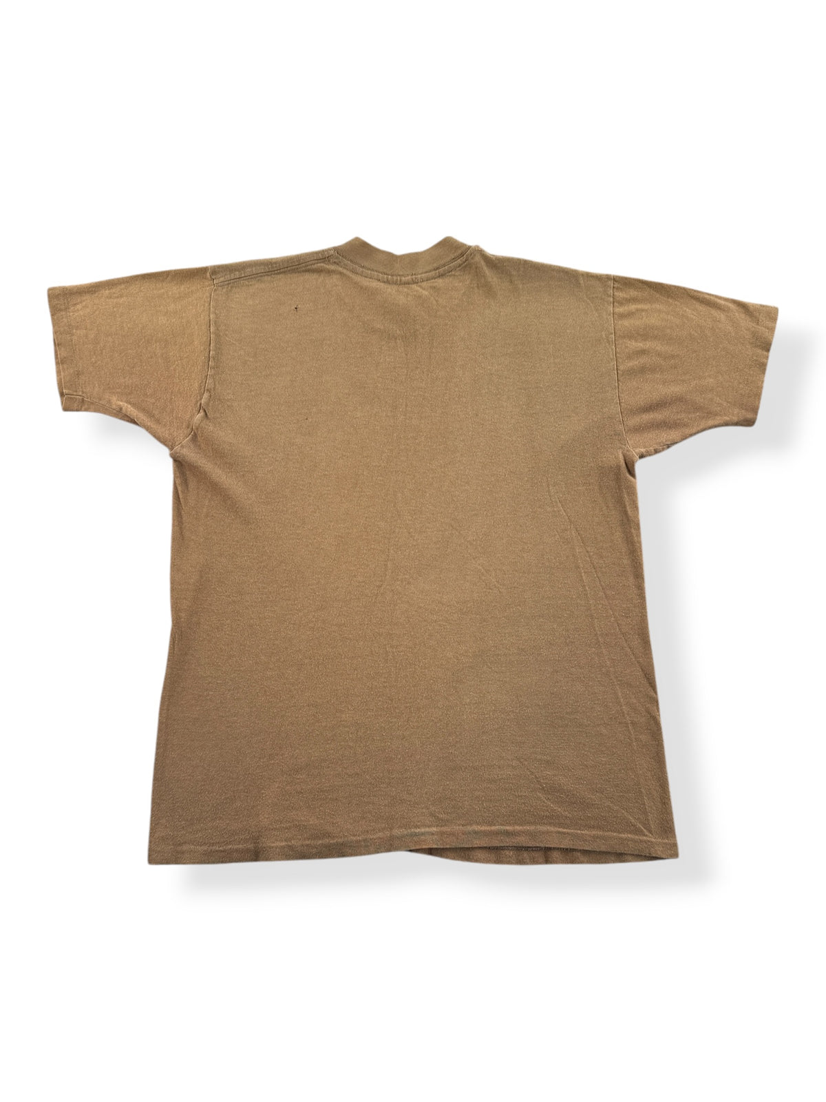 Back of Vintage 60s/70s Brown Blank Tee SZ M