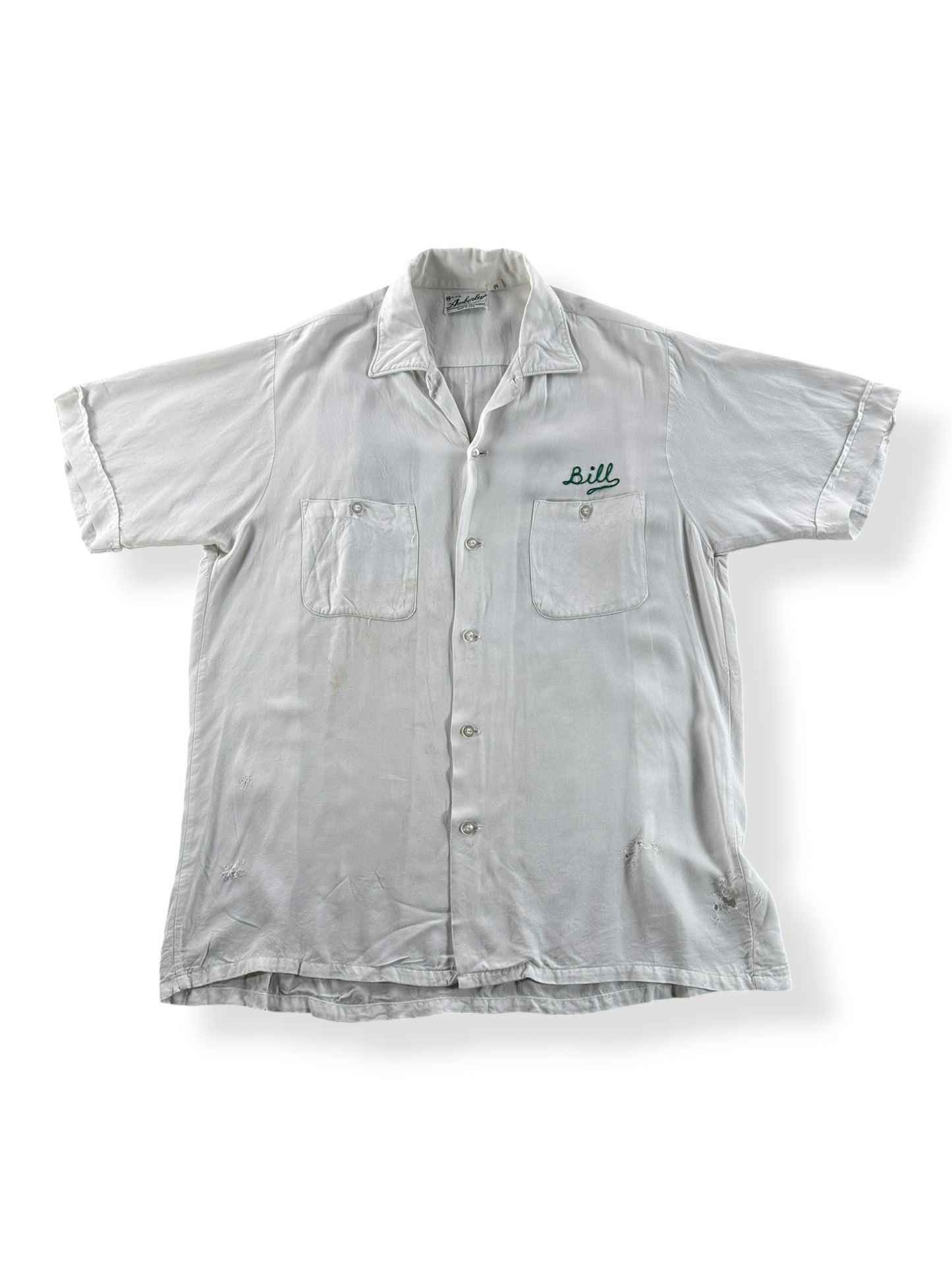 Front of Vintage Bill's Bowling Shirt SZ M - AS IS
