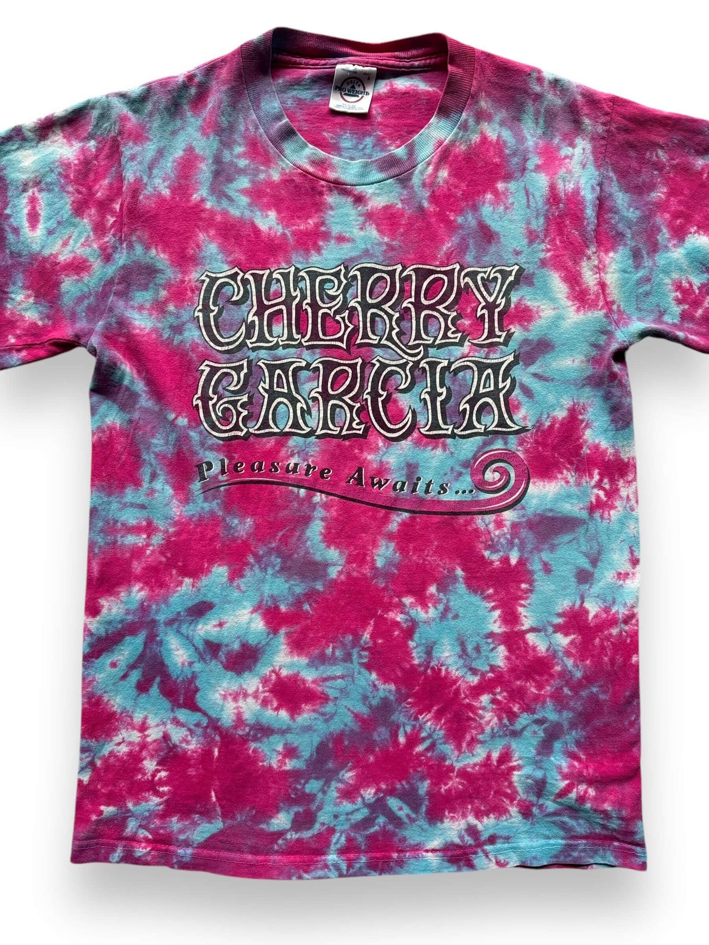 front close up of Vintage Cherry Garcia Tie-Dye Tee SZ S