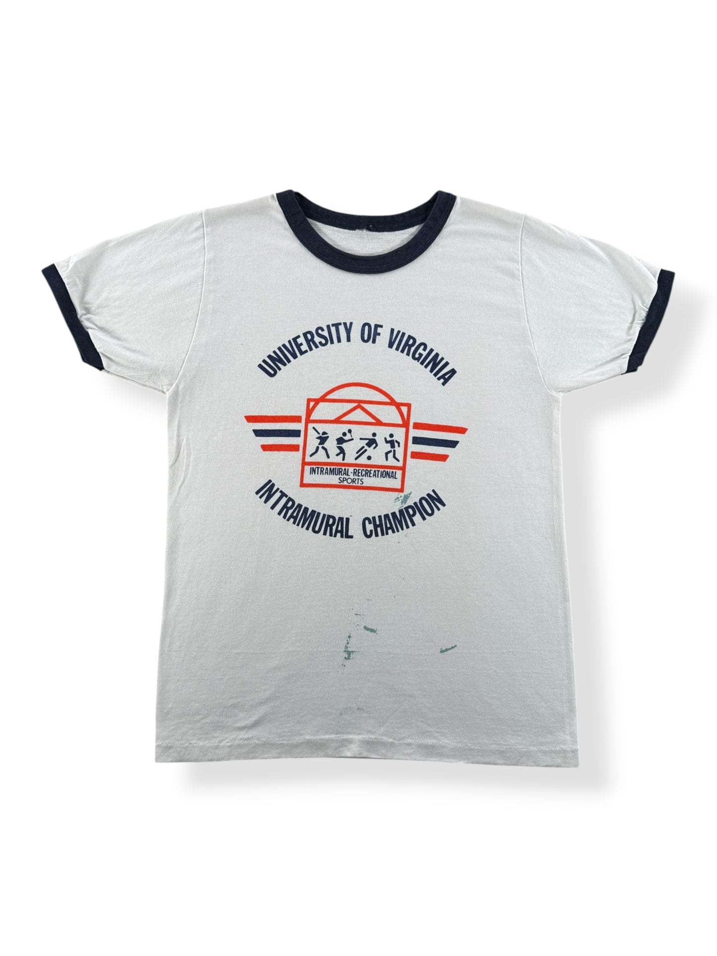 Front of Vintage University of Virginia Painter Ringer Tee SZ S