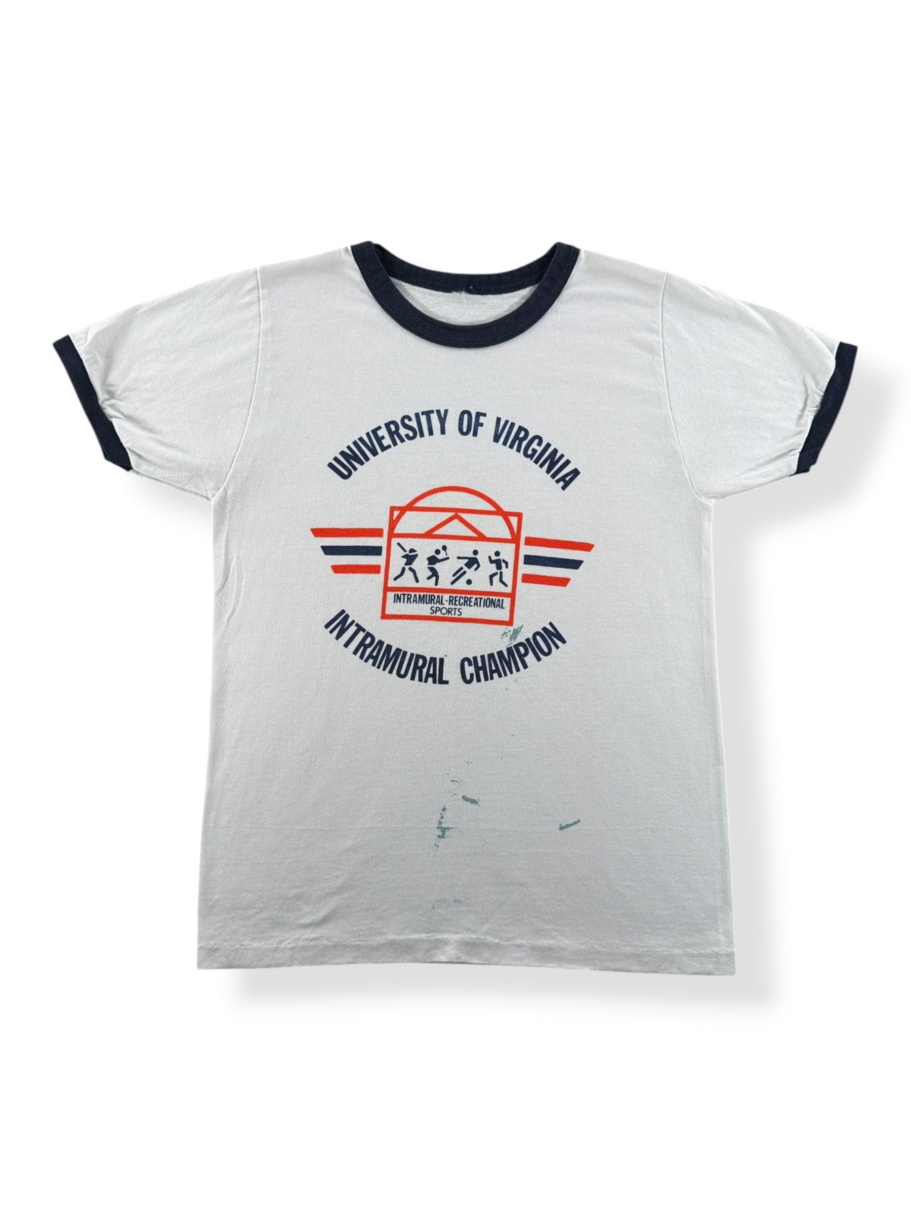 Front of Vintage University of Virginia Painter Ringer Tee SZ S