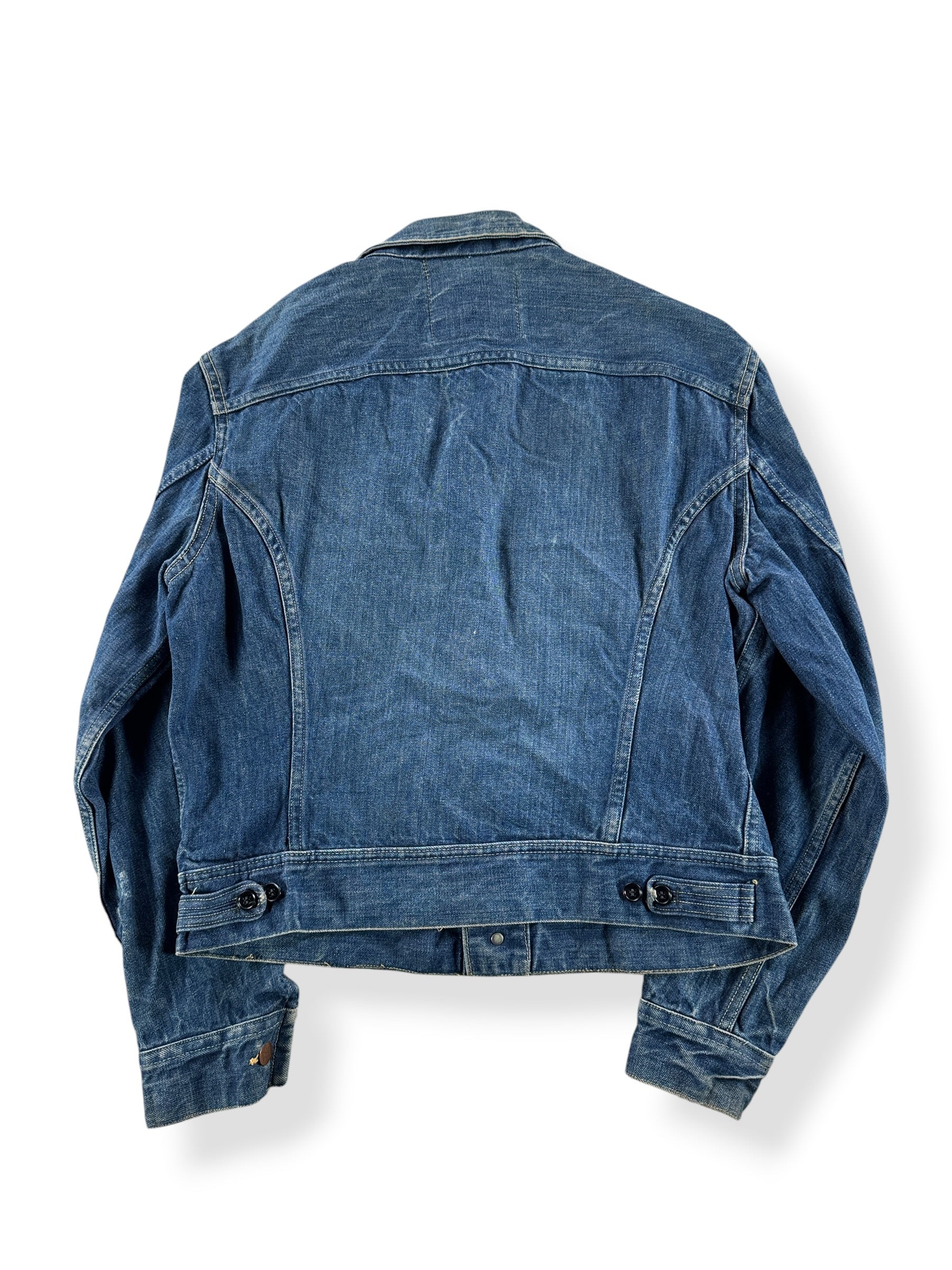 Back of Vintage Copper King Denim Trucker Jacket SZ M