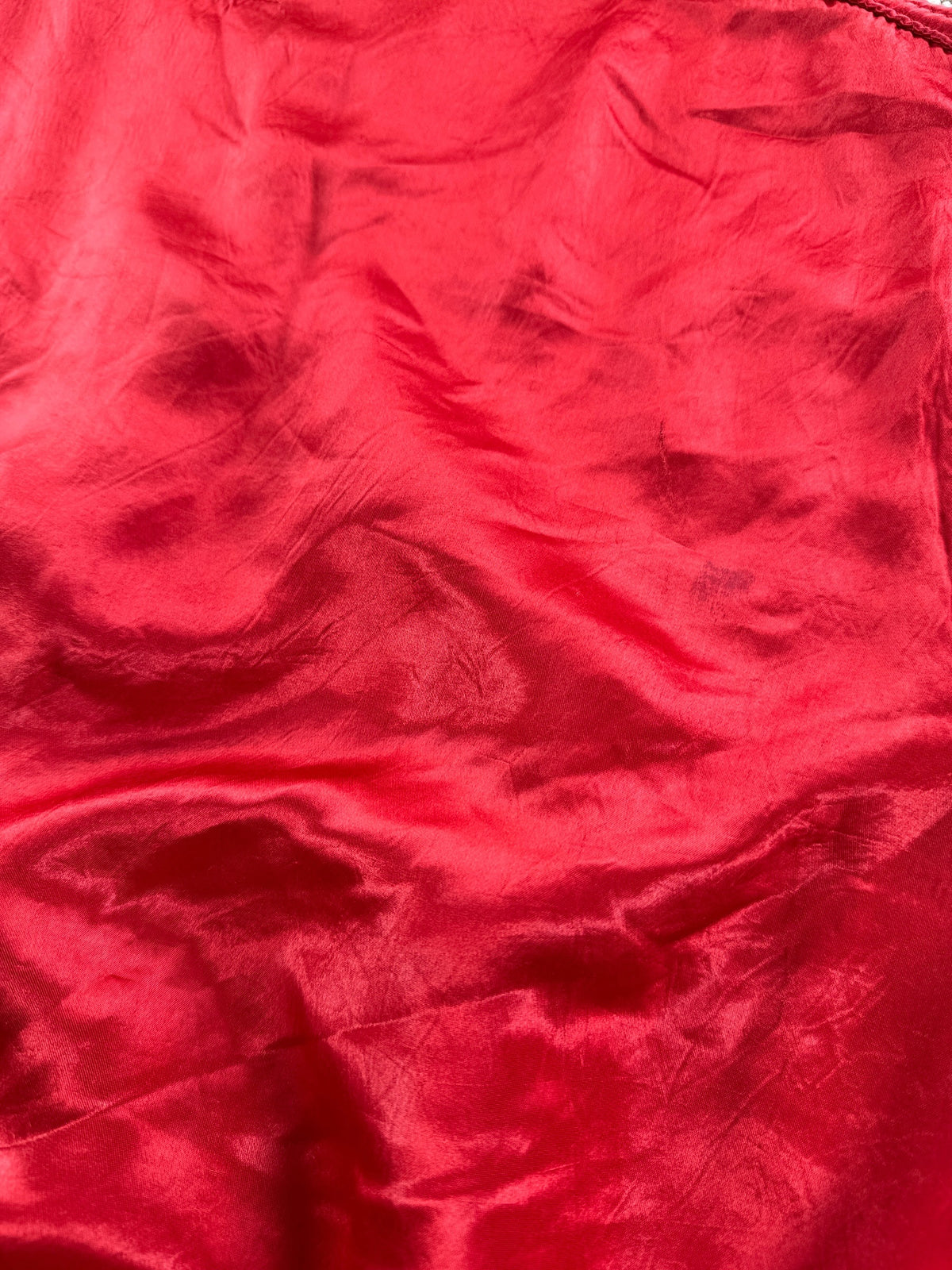 Close-up of back of Vintage Southland Satin Basketball Jacket SZ L