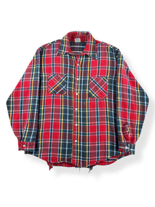 Front of Vintage Big Mac Red Plaid Cotton Flannel SZ L