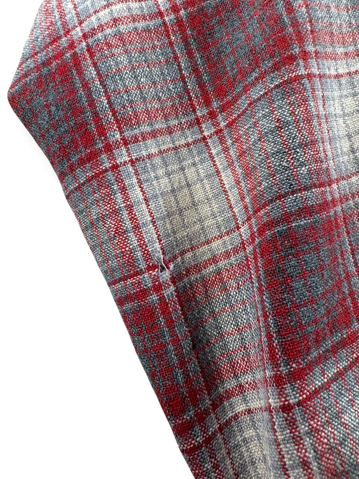 Small hole on sleeve of Vintage Pendleton Shadowplaid Board Shirt SZ L