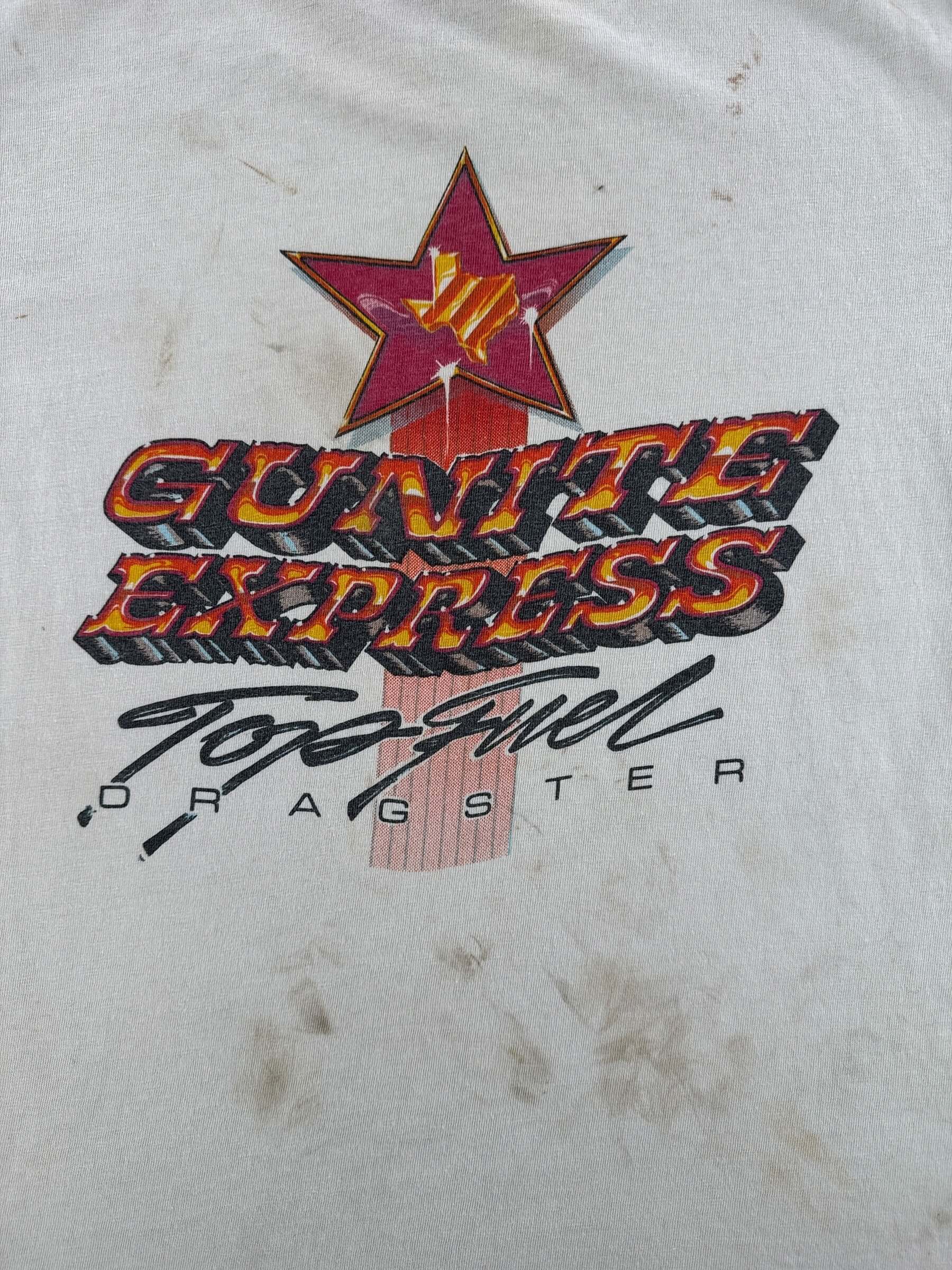 Back Graphic of Vintage Gunite Express Tee SZ M (Fits S) - AS IS