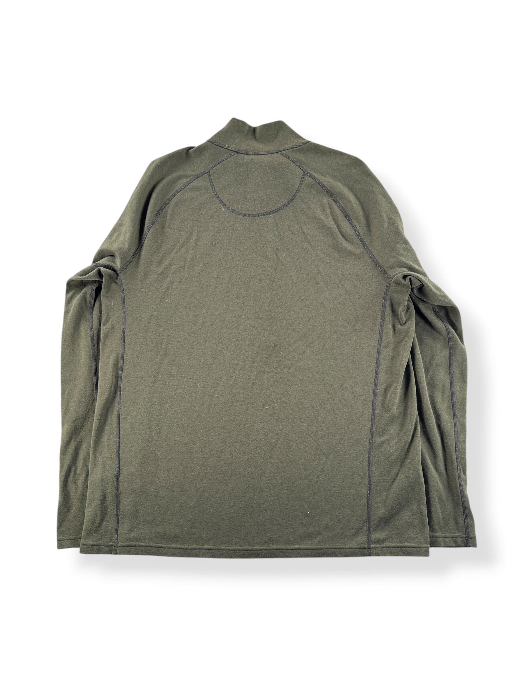 Back of Filson Merino Wool Long Sleeve Half-zip SZ L