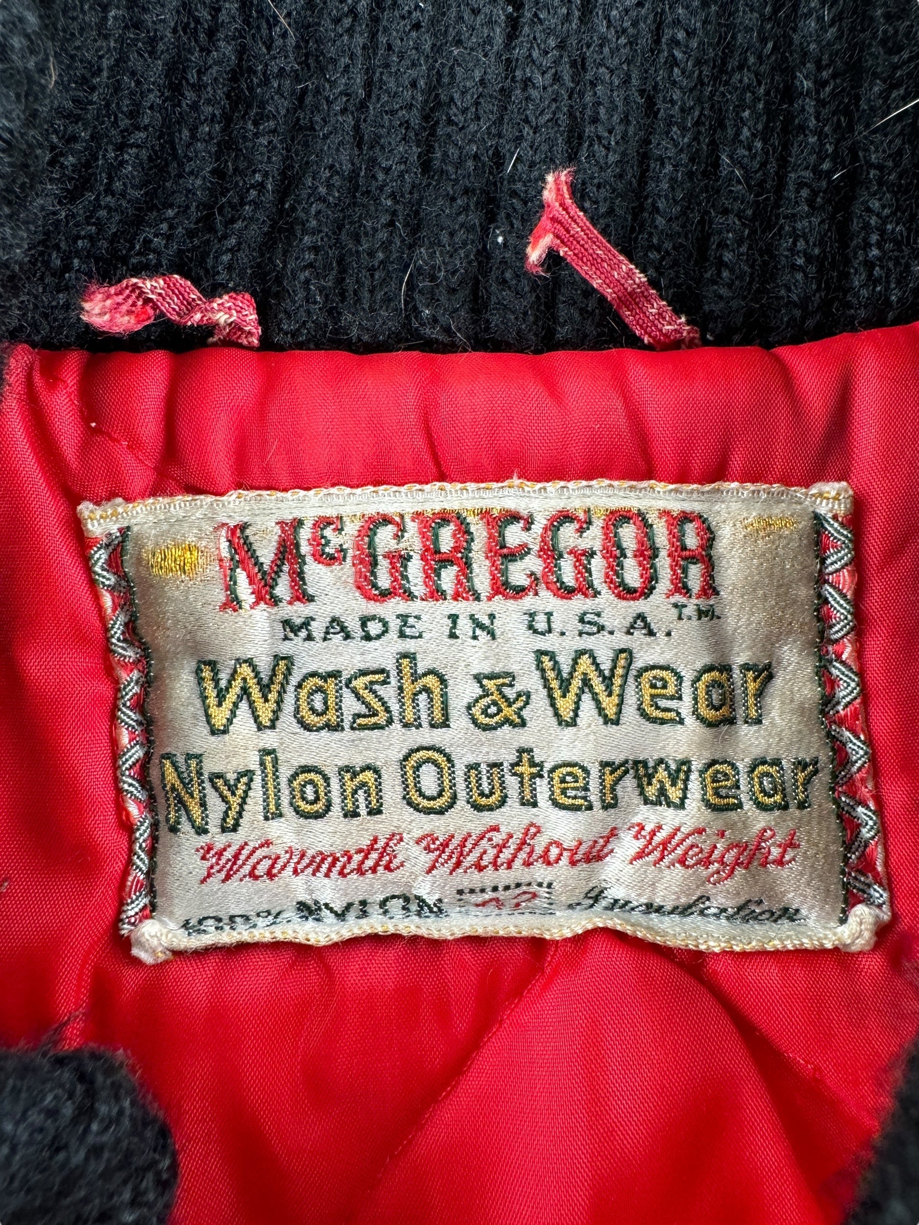 Tag on Vintage McGregor Ram Jet Fleece Coat SZ 42