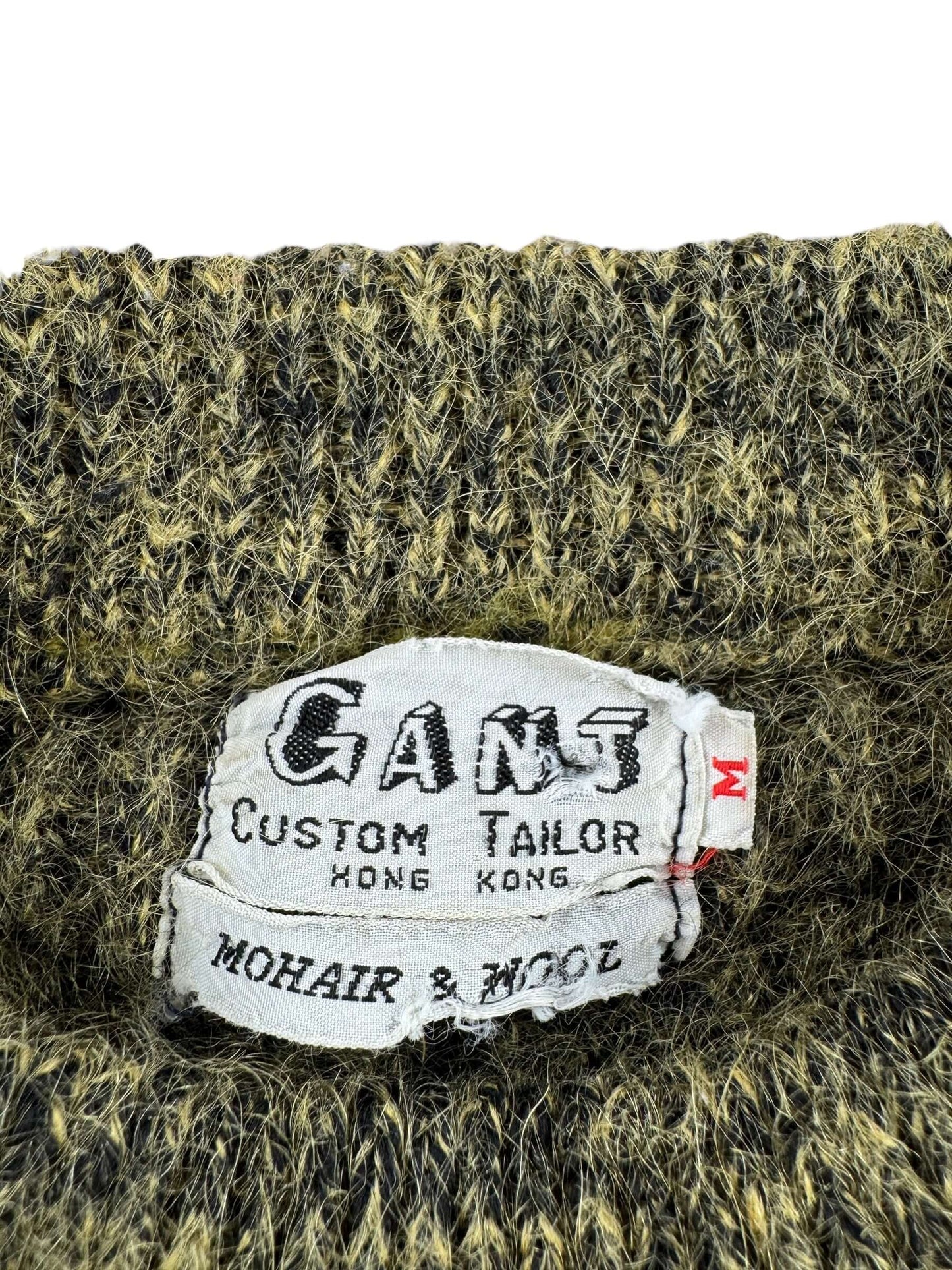 Label on Vintage Gant Mohair Wool Sweater SZ M