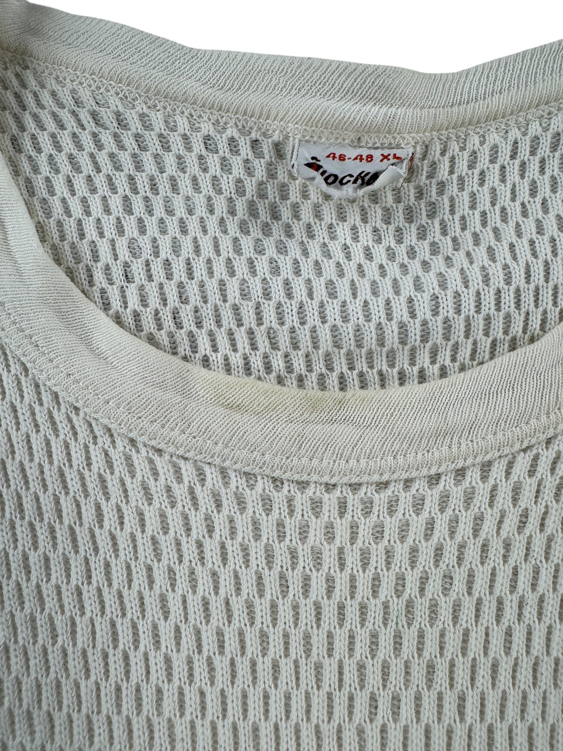 Stains on Vintage Jockey Waffle Undershirt SZ XL (Fits M)
