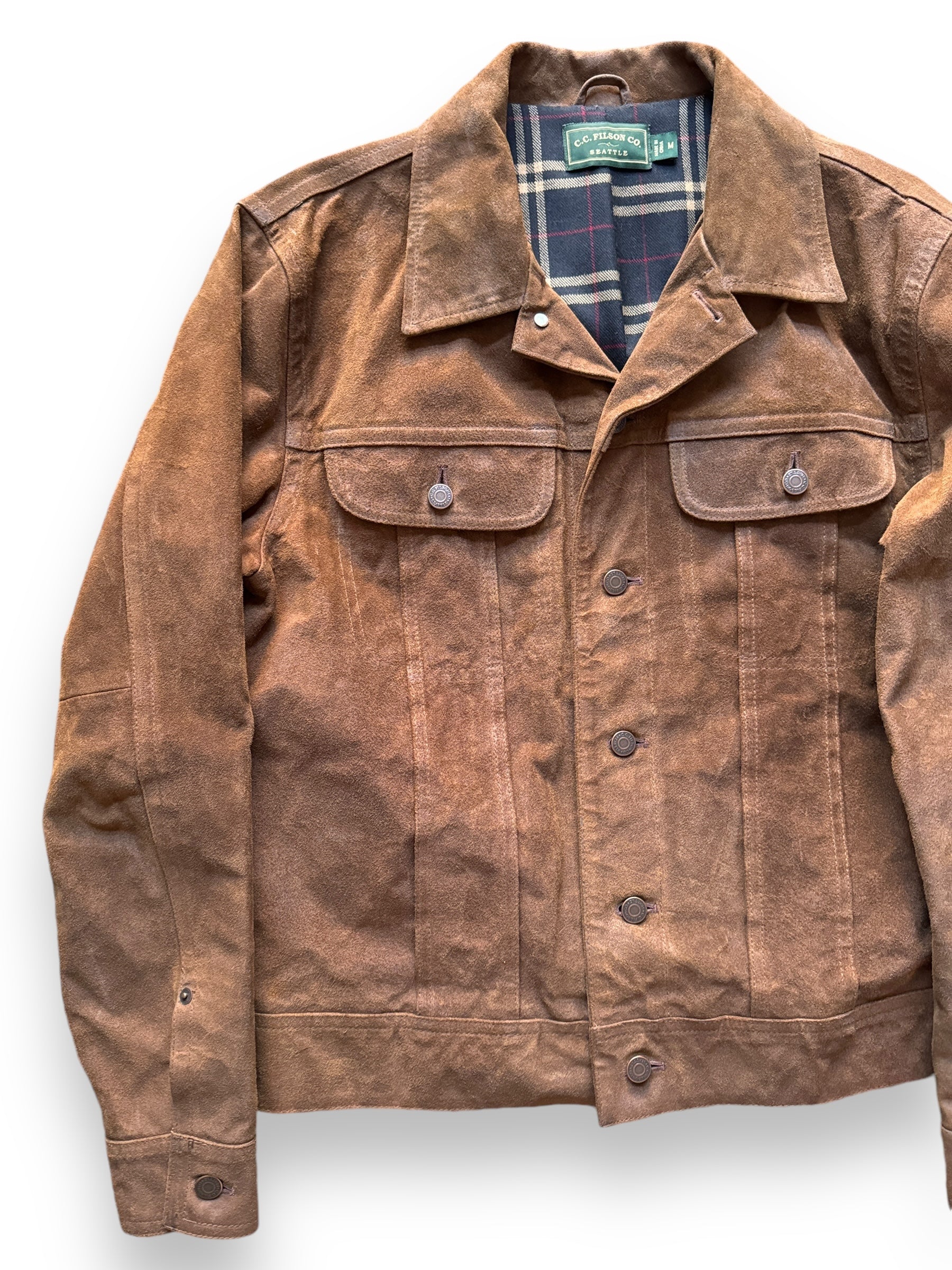 Front Right View of Filson Suede Roughout 101J Style Jacket