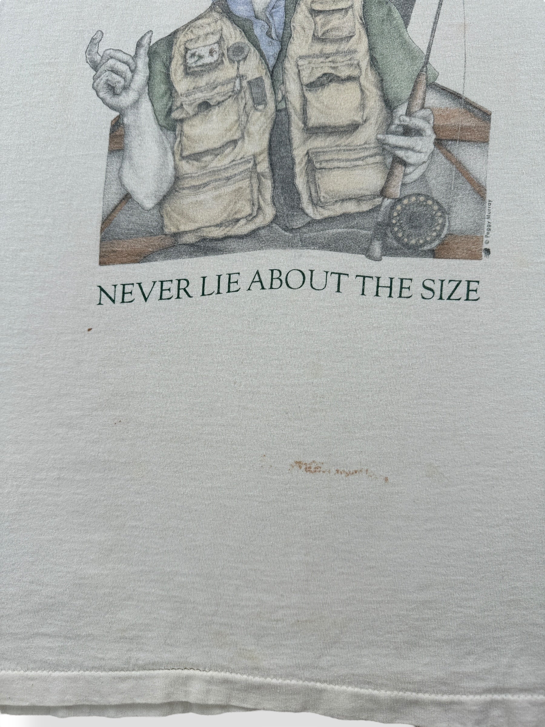 Stains on Vintage Reel Women Tee SZ L
