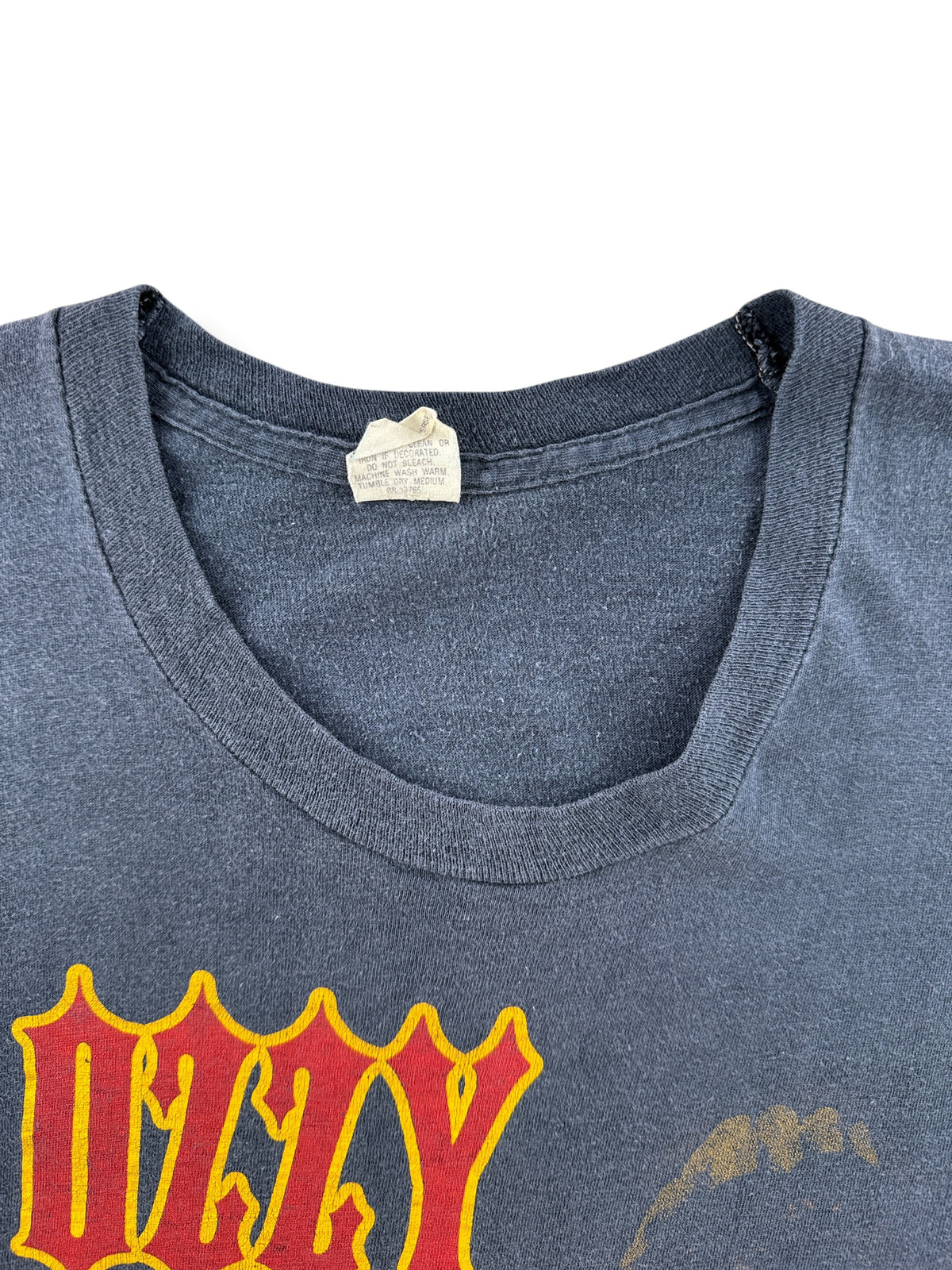 Collar on Vintage '82 Ozzy Osbourne Diary of a Madman Executioner Tee SZ L (Fits S)