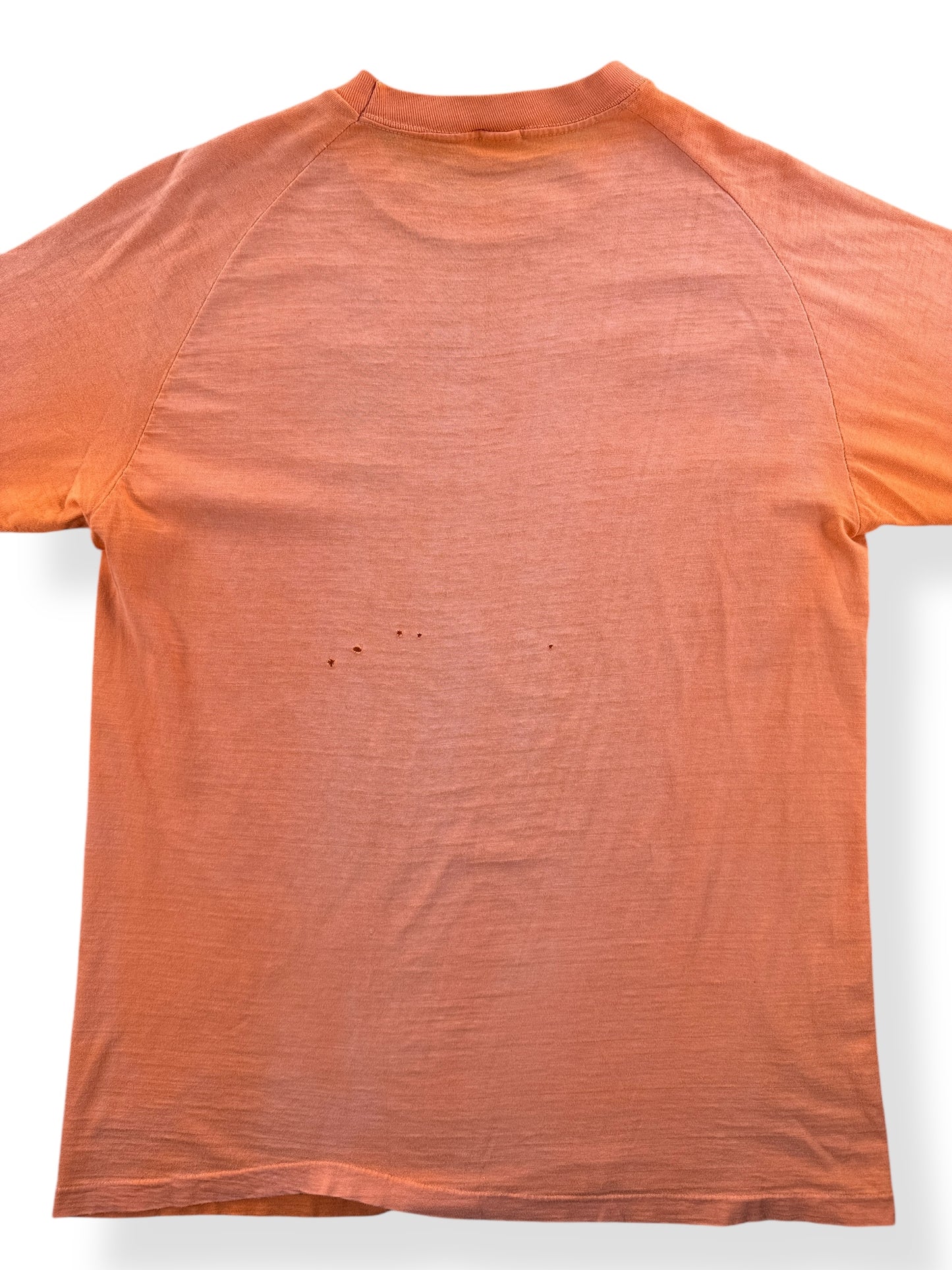 Back of Vintage Raglan Cut Creamsicle Orange MG Rally Team Springfoot Tee SZ M