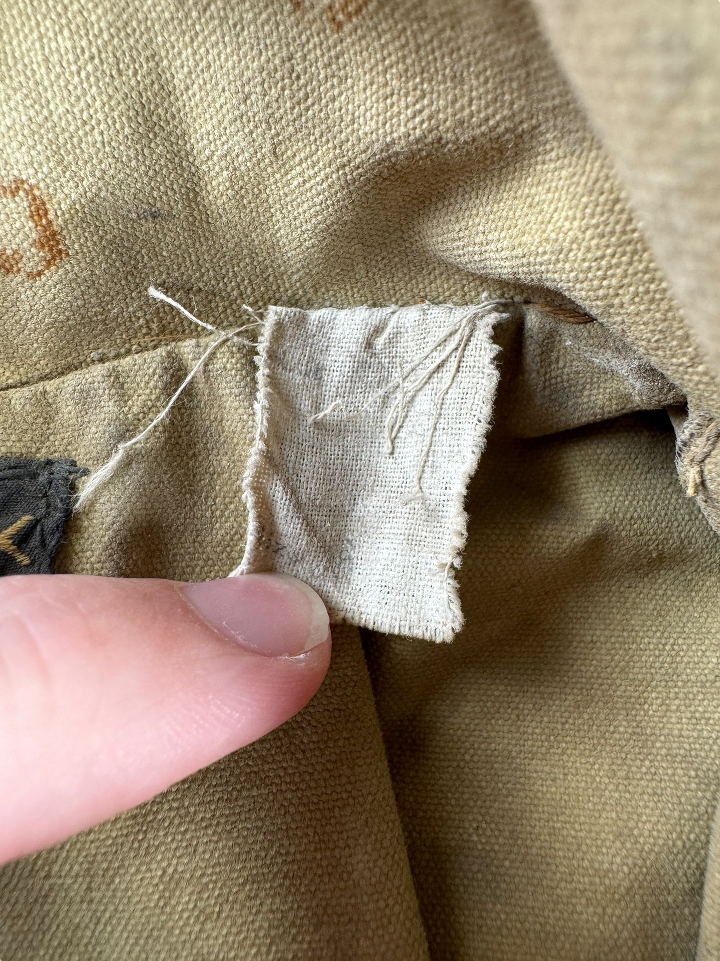Tag on Vintage Drybak Tin Cloth Jacket SZ M