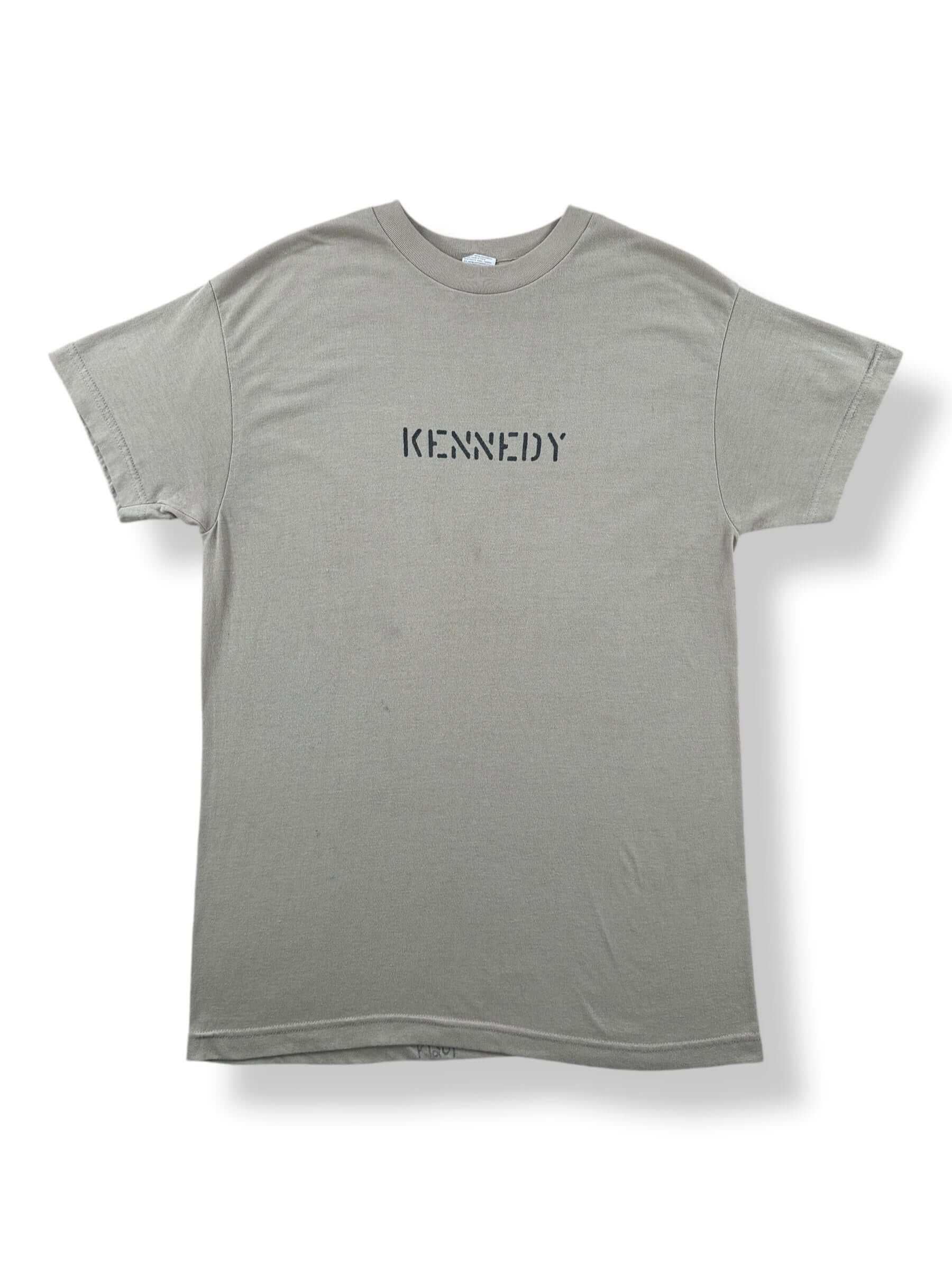 Front of Vintage Stenciled Kennedy Military Tee SZ L