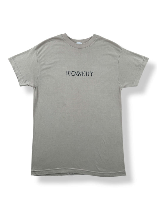 Front of Vintage Stenciled Kennedy Military Tee SZ L