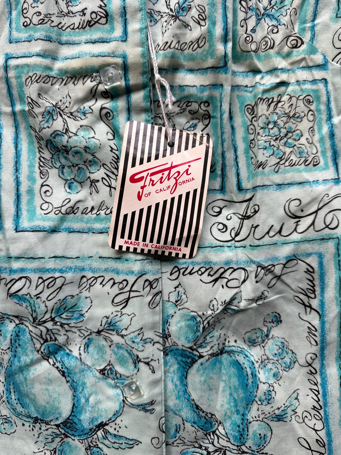 Fritzi Tag on Vintage Deadstock Fritzi Sleeveless Top SZ 34 | Vintage NOS Shirt Seattle | Barn Owl Vintage Seattle