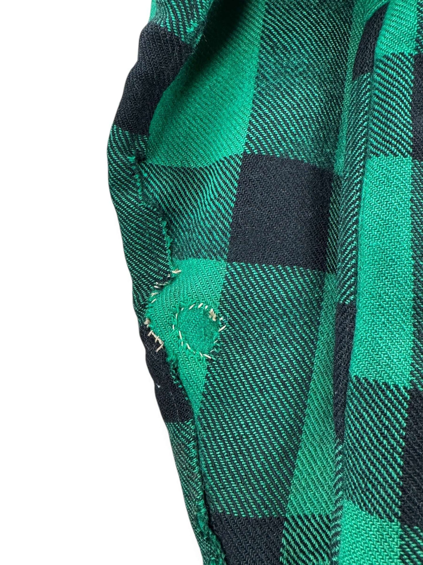 Repair on Vintage Hirsch Weis Green Plaid Cape Coat SZ M