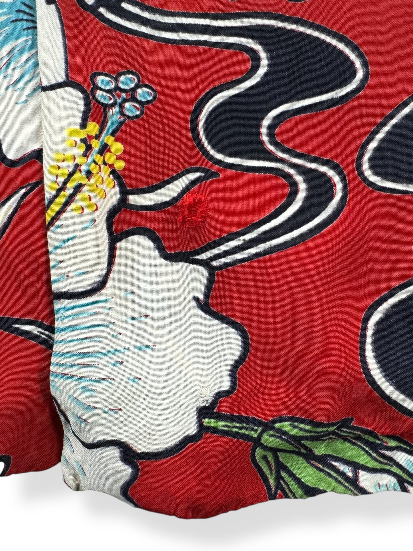 Pocket on Vintage Malihini Rayon Aloha Shirt SZ M