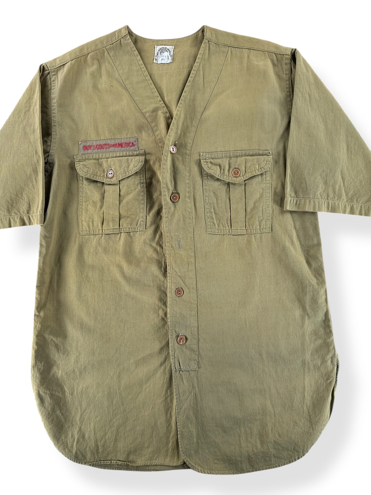 Front Close Up of Vintage BSA Shirt SZ M AS IS