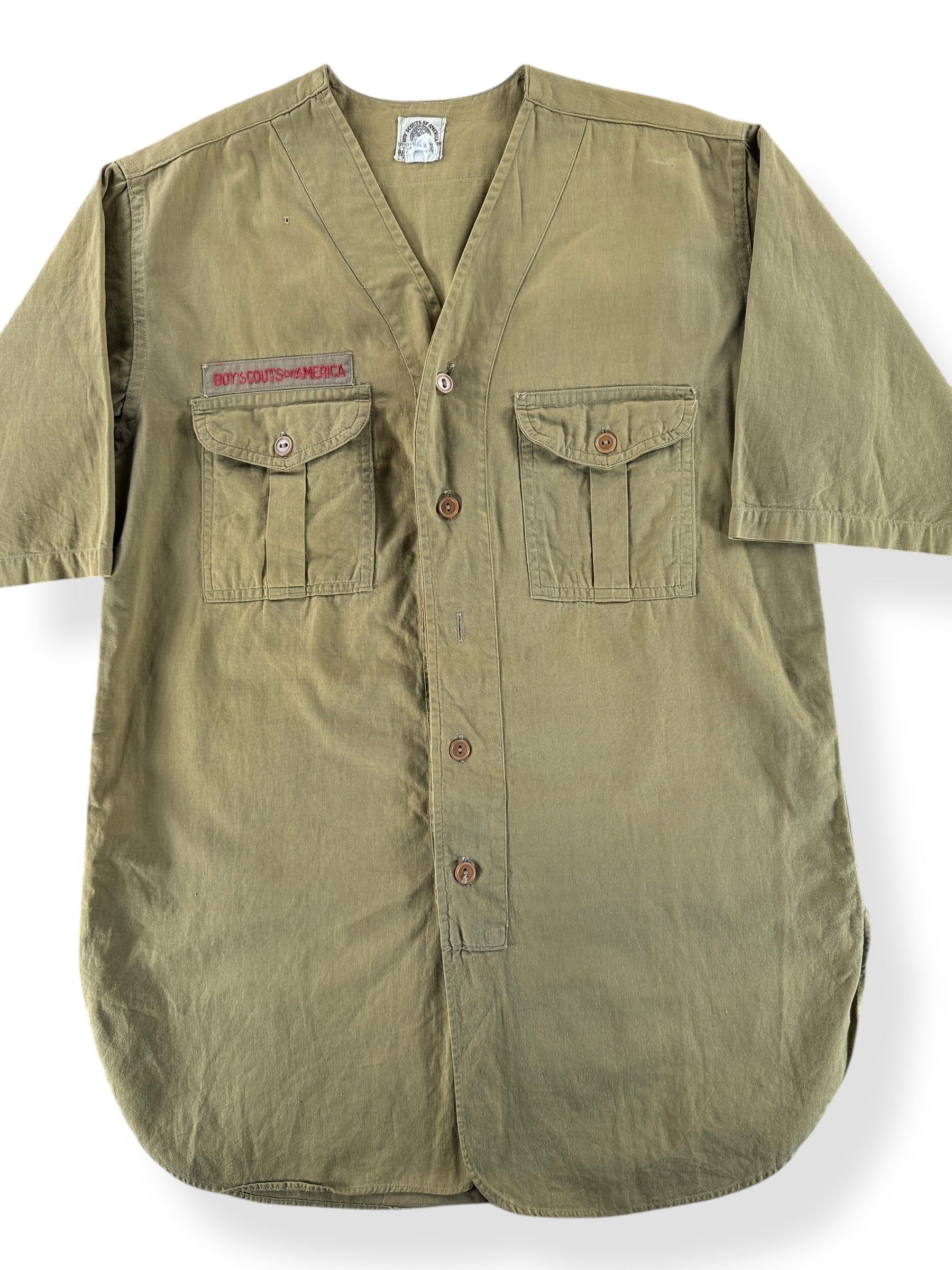 Front Close Up of Vintage BSA Shirt SZ M AS IS