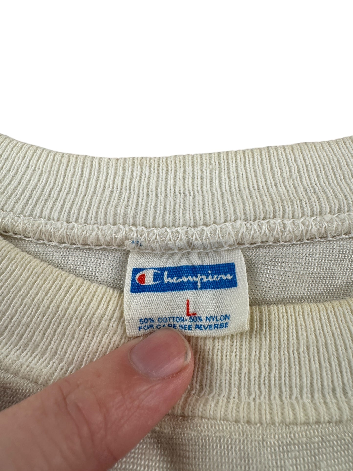 Tag on Vintage Champion Durene Carrol College Jersey SZ M