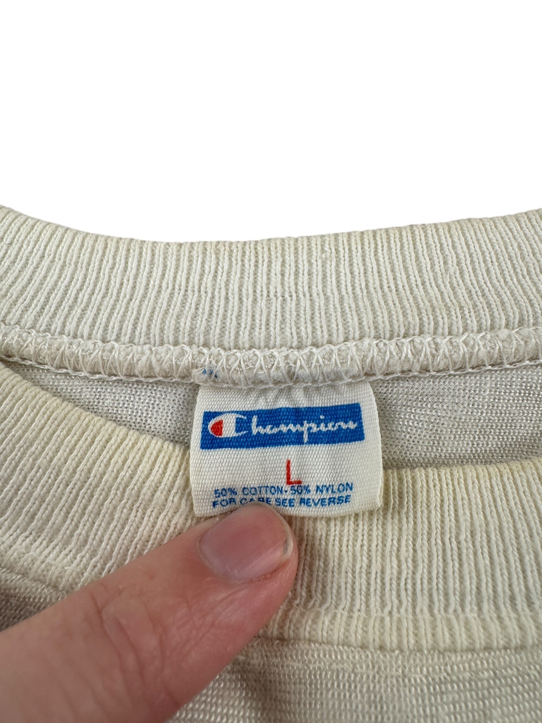 Tag on Vintage Champion Durene Carrol College Jersey SZ M