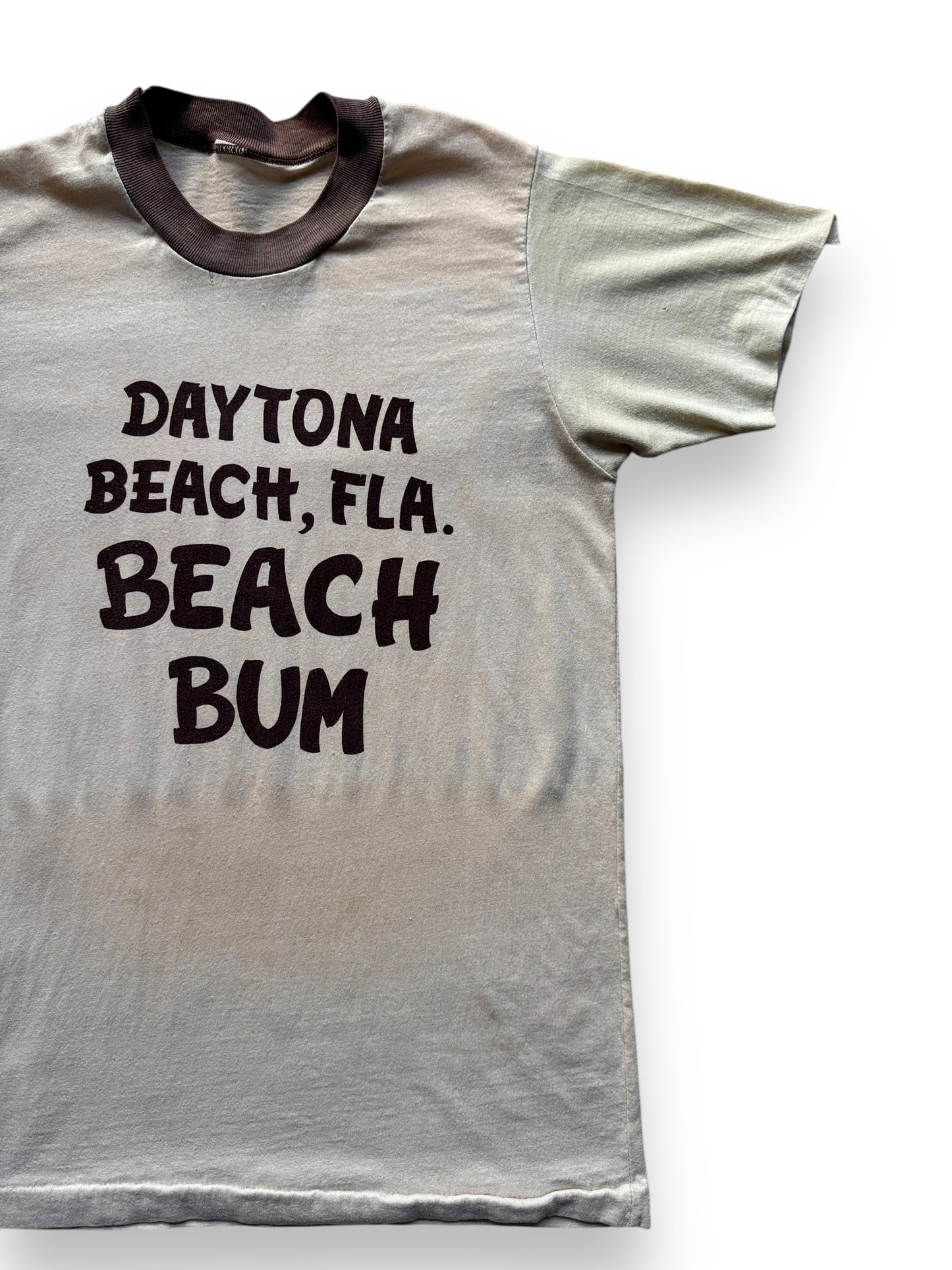 front left of Vintage Daytona Beach Florida Ringer Tee SZ XS