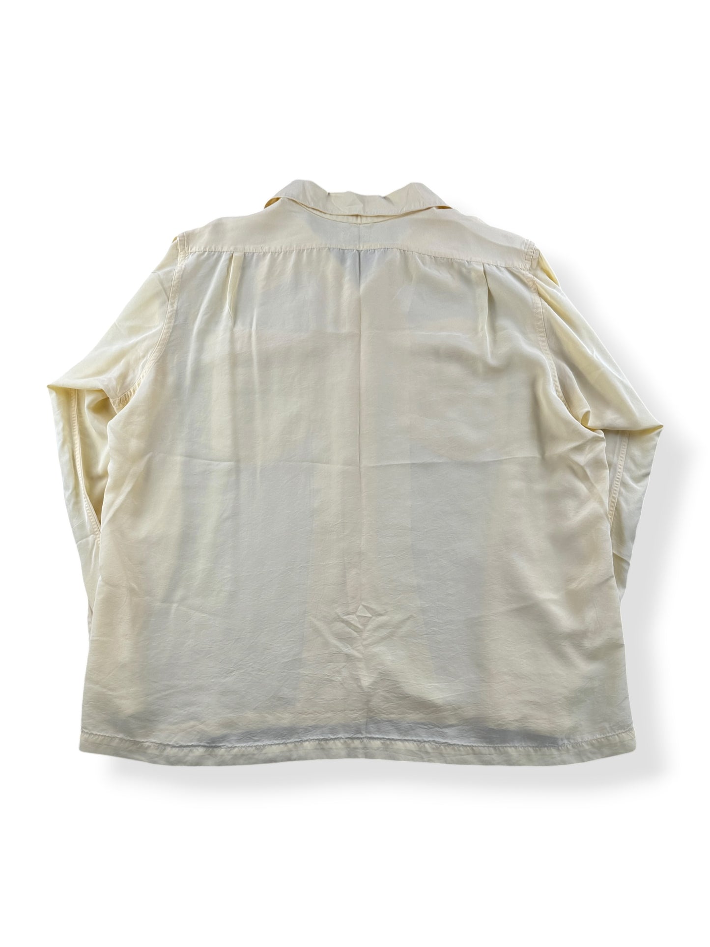 Back of Vintage 1960s Nylon Glentop Loop Collar Shirt SZ L