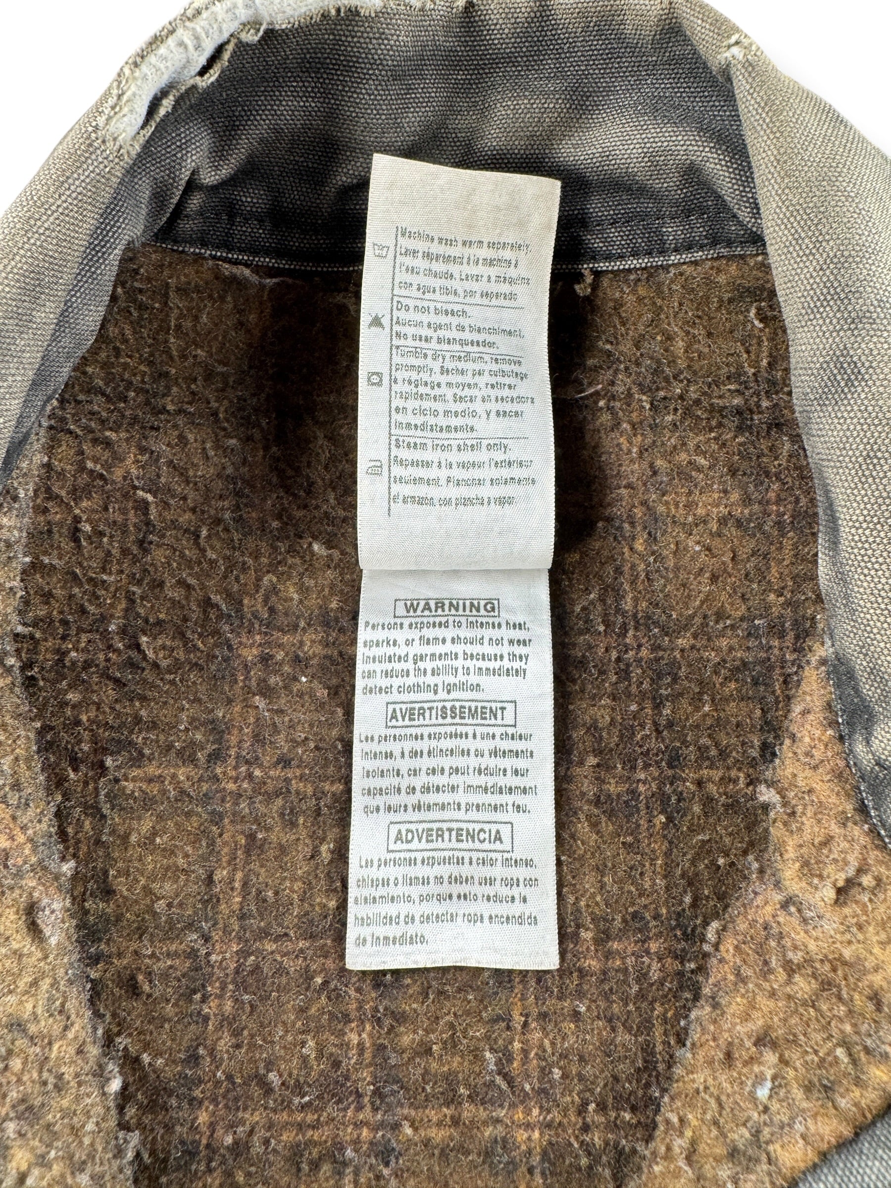 Tag on Carhartt Gravel Detroit Jacket SZ XL