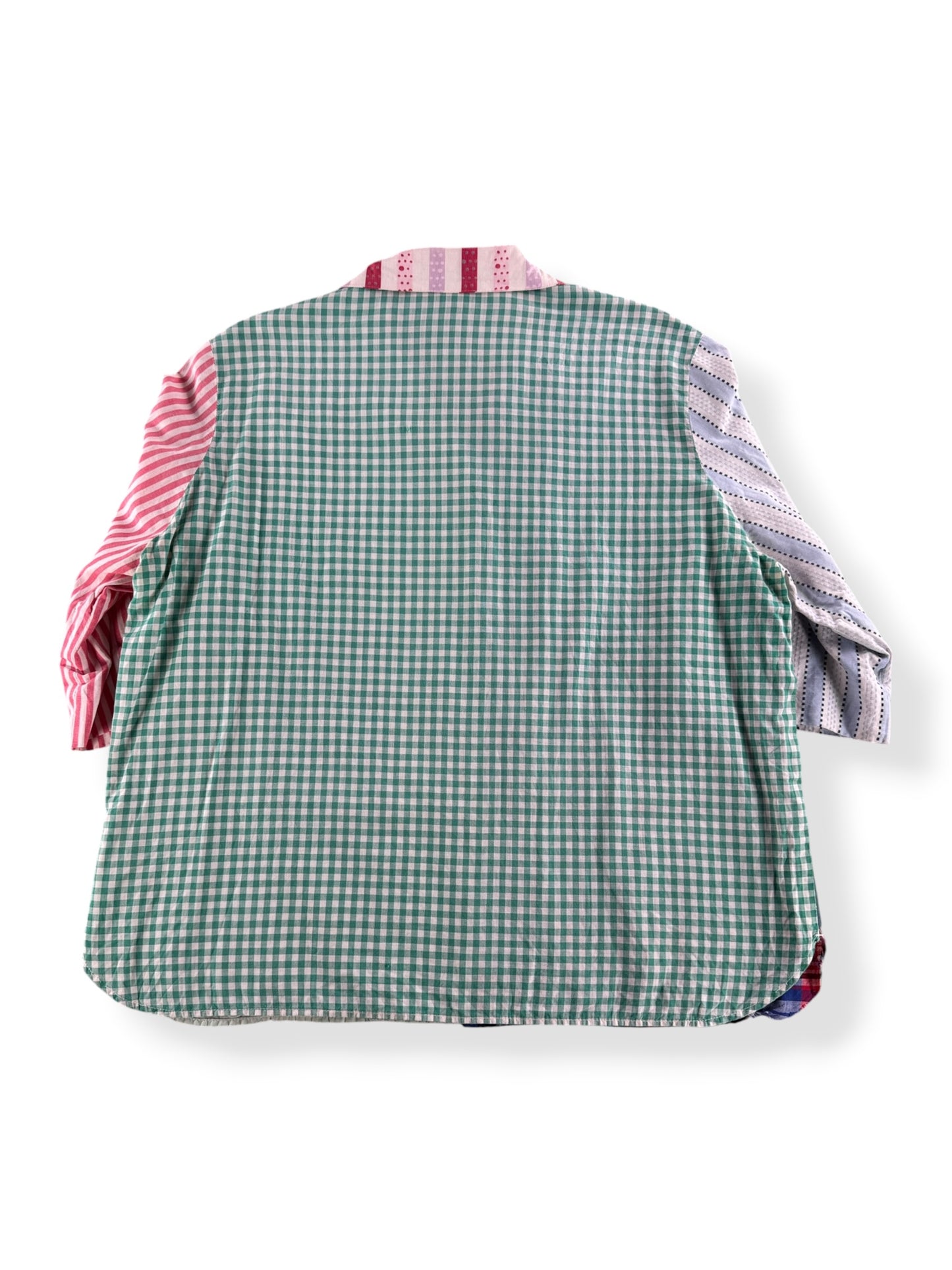 Back of Vintage Cotton Patchwork Shirt SZ M
