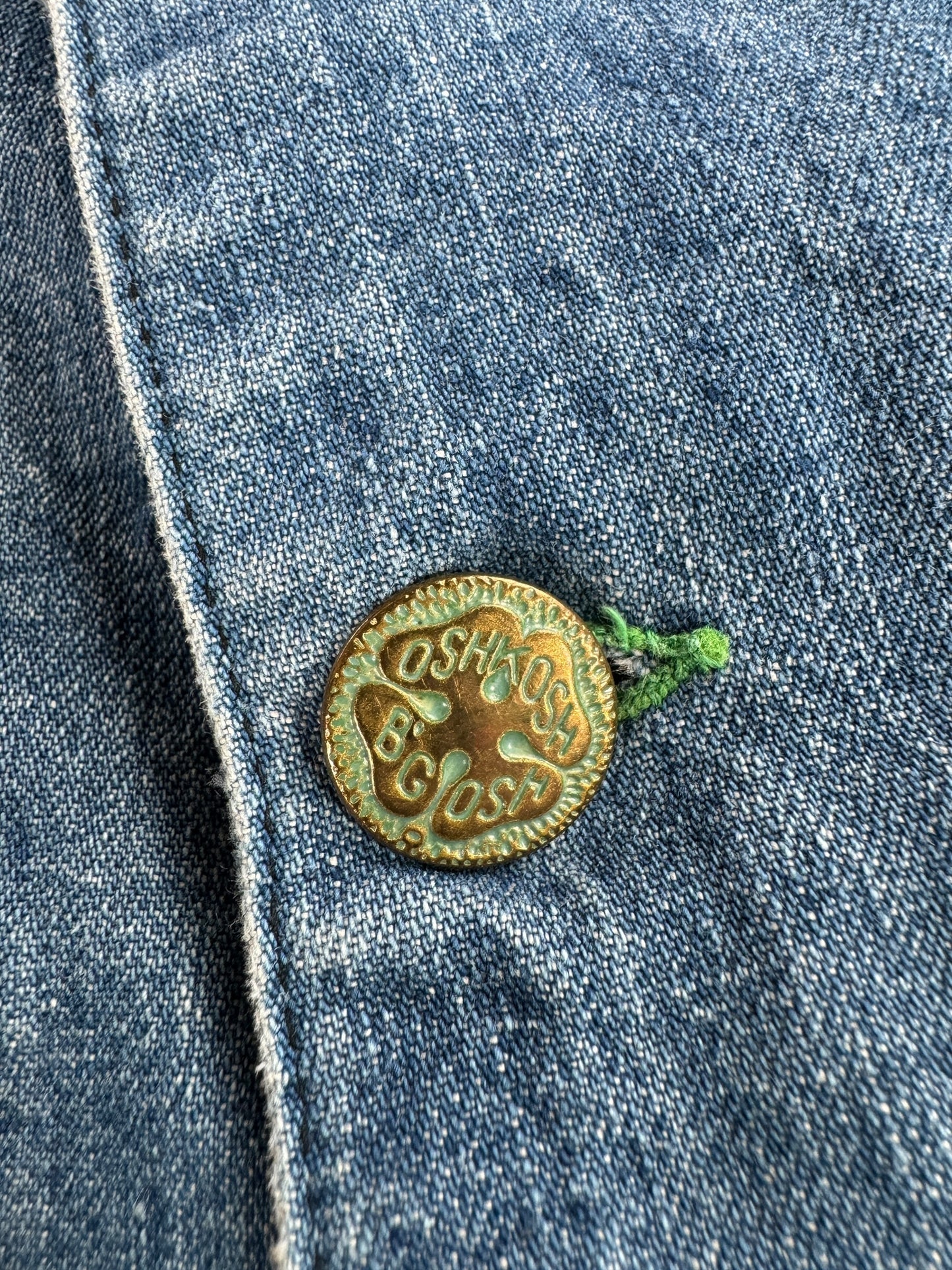 Button Vintage Osh Kosh Denim Chore Coat SZ 42