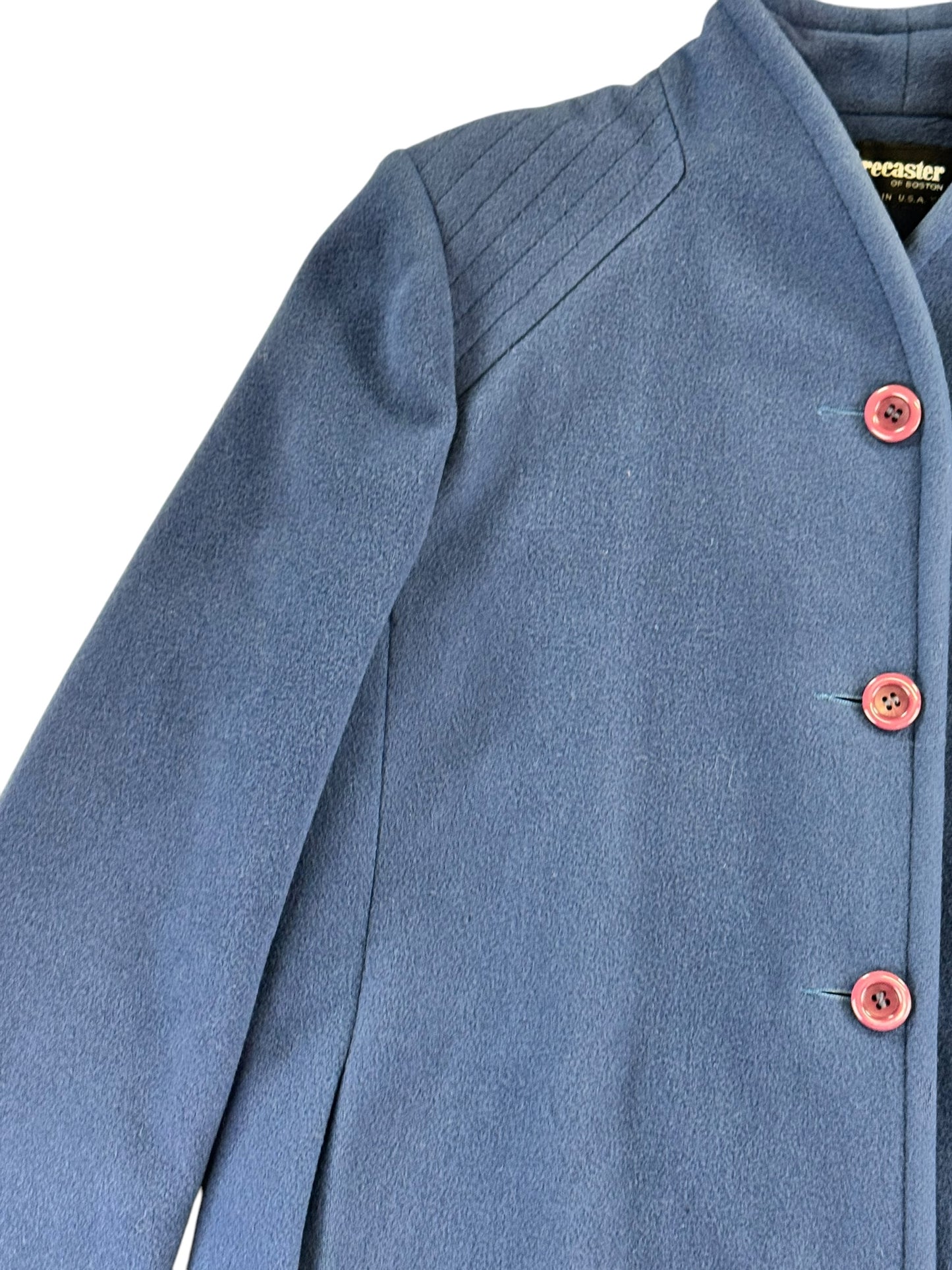 Front right shoulder view of 1980s Forecaster Wool Coat M