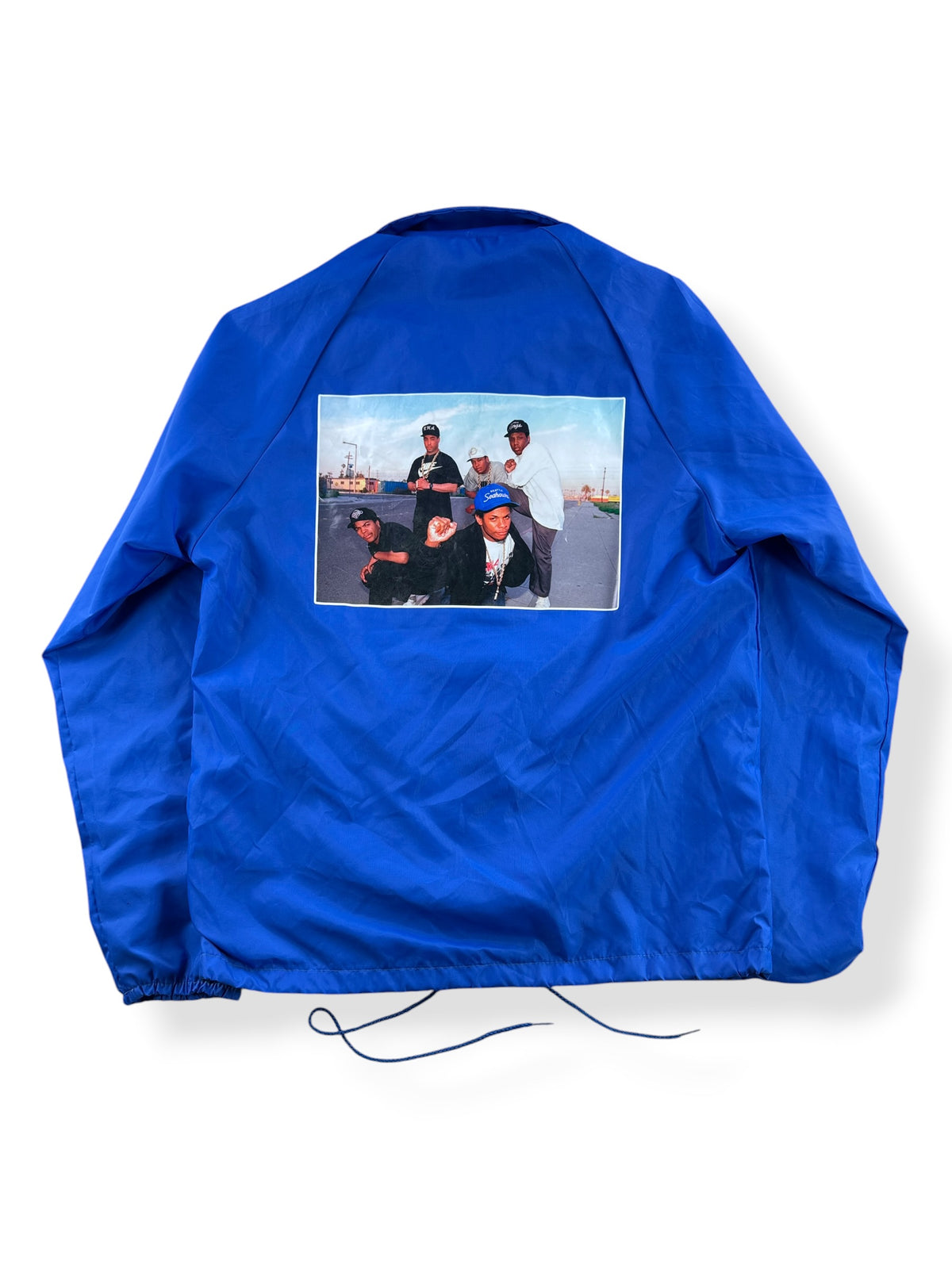 Back of Vintage 80s/90s N.W.A. Heatpressed Windbreaker SZ S