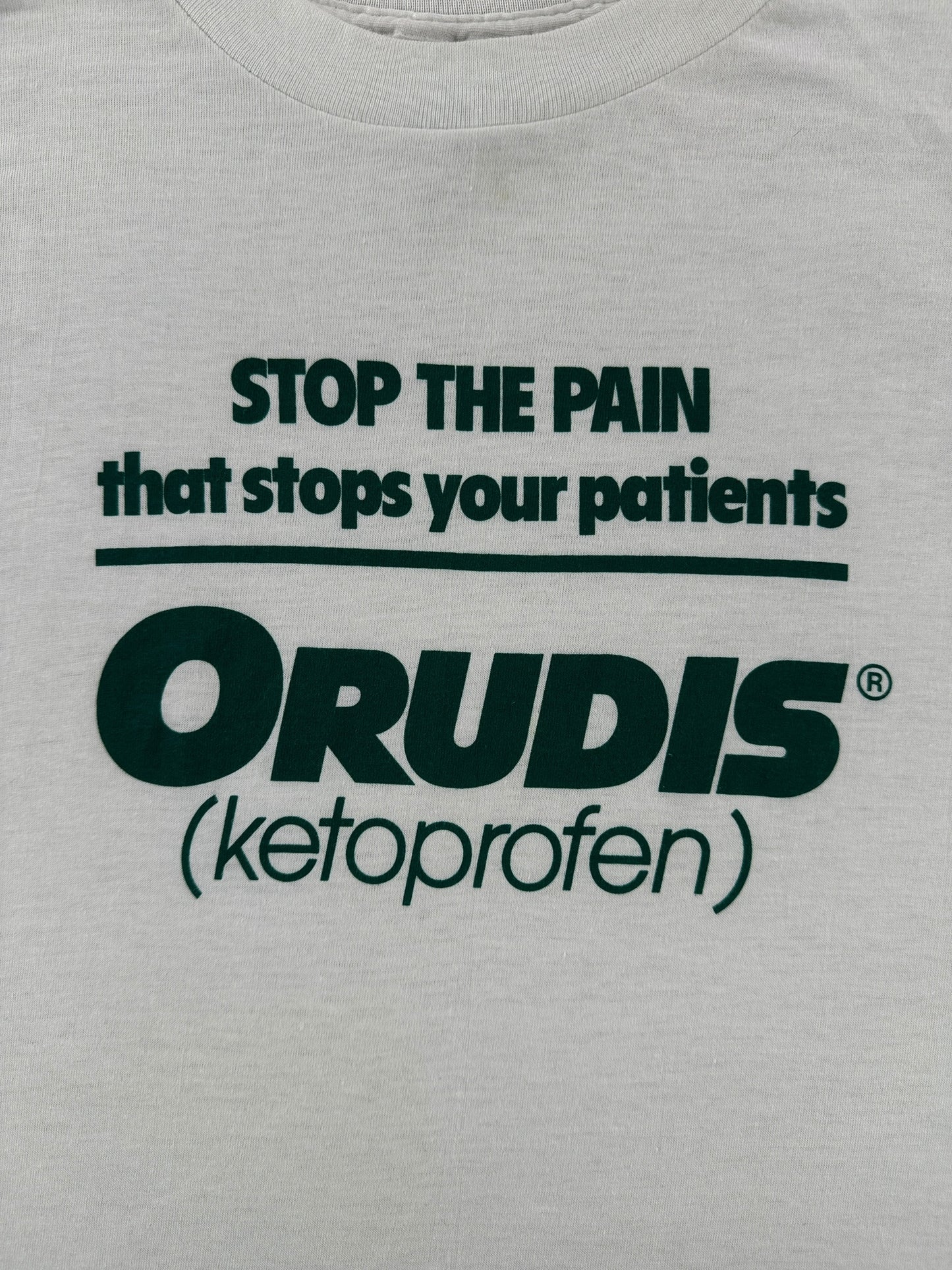 Graphic of Vintage Orudis Ketoprofen Tee SZ M