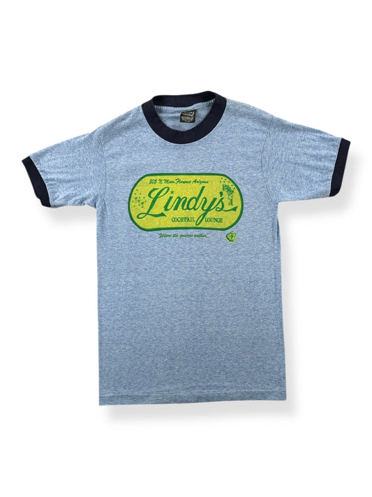 Front of Vintage Lindy's Cocktail Lounge Ringer Tee SZ XS
