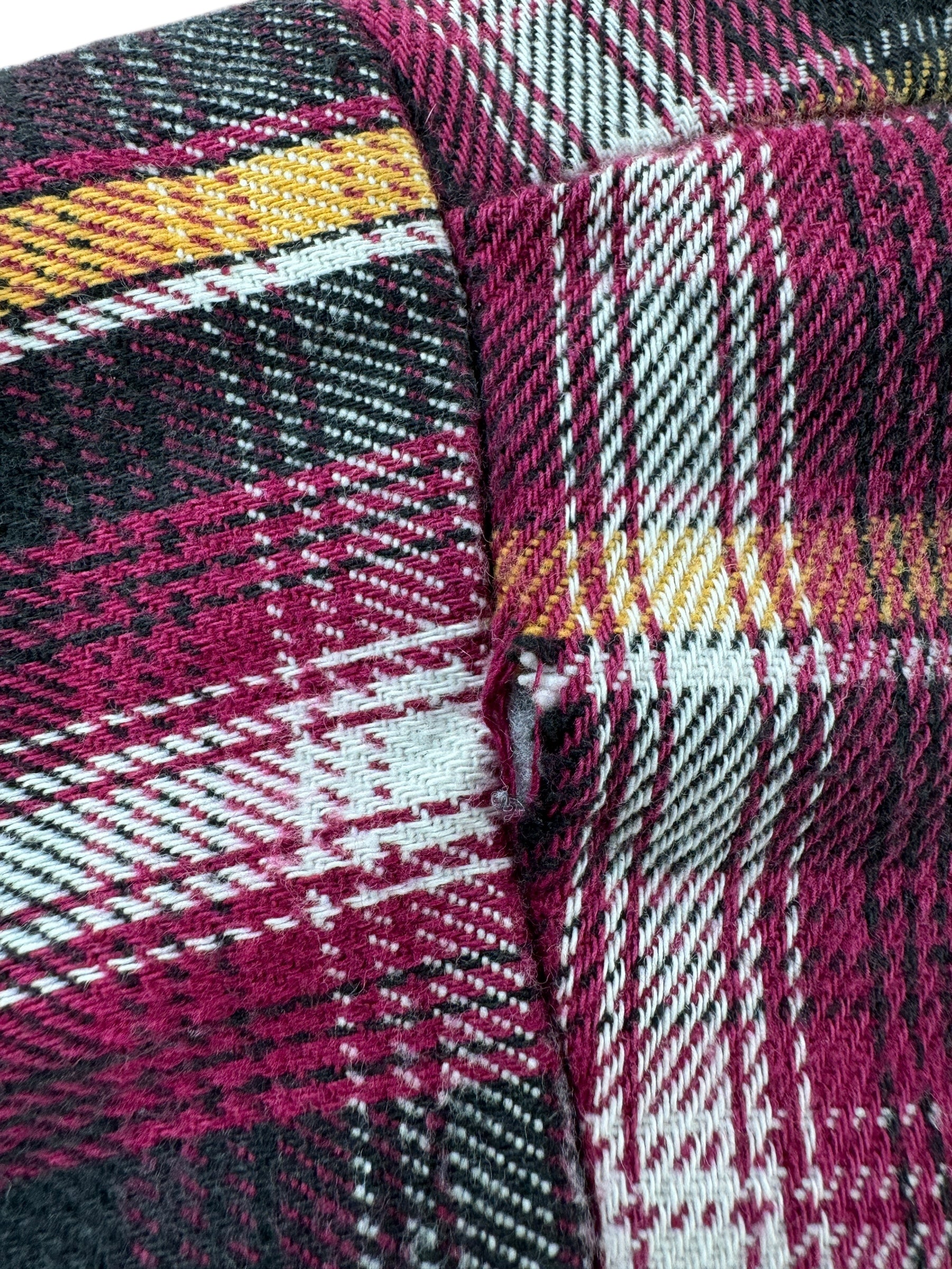 Tear on Vintage Quilted Five Brothers Flannel SZ L