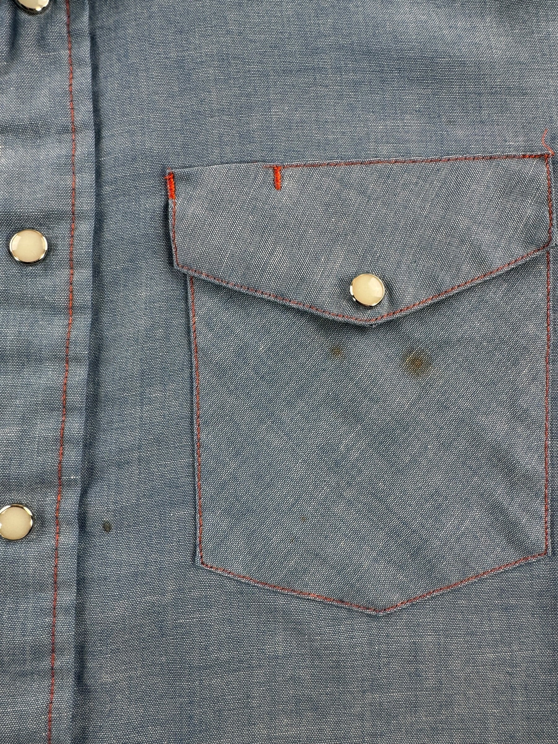 Stain on Vintage Big Mac Pearlsnap Shirt SZ L Tall