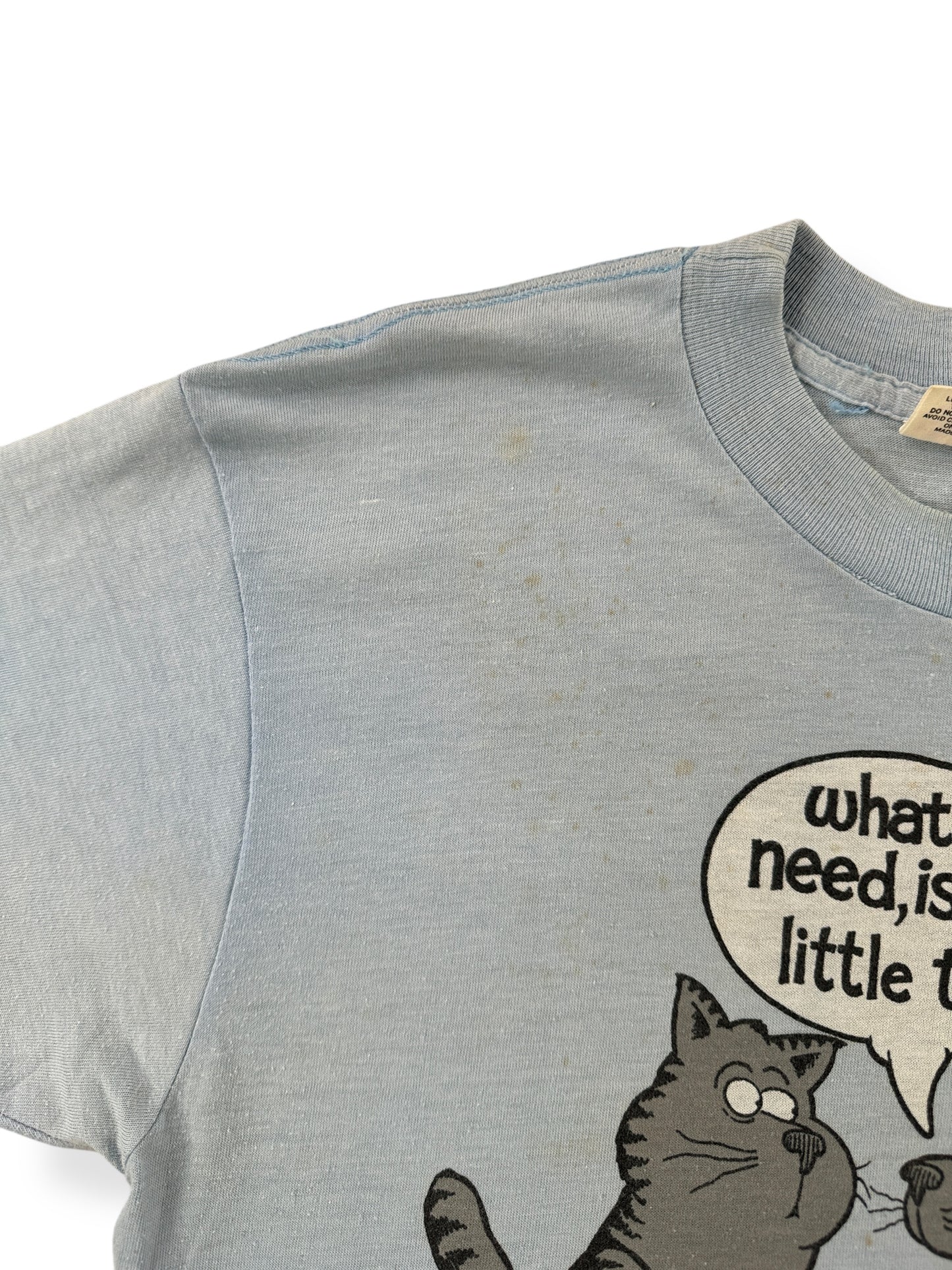 Stain on Vintage What I Need Is a Little Tail Super Shirts Tee SZ S