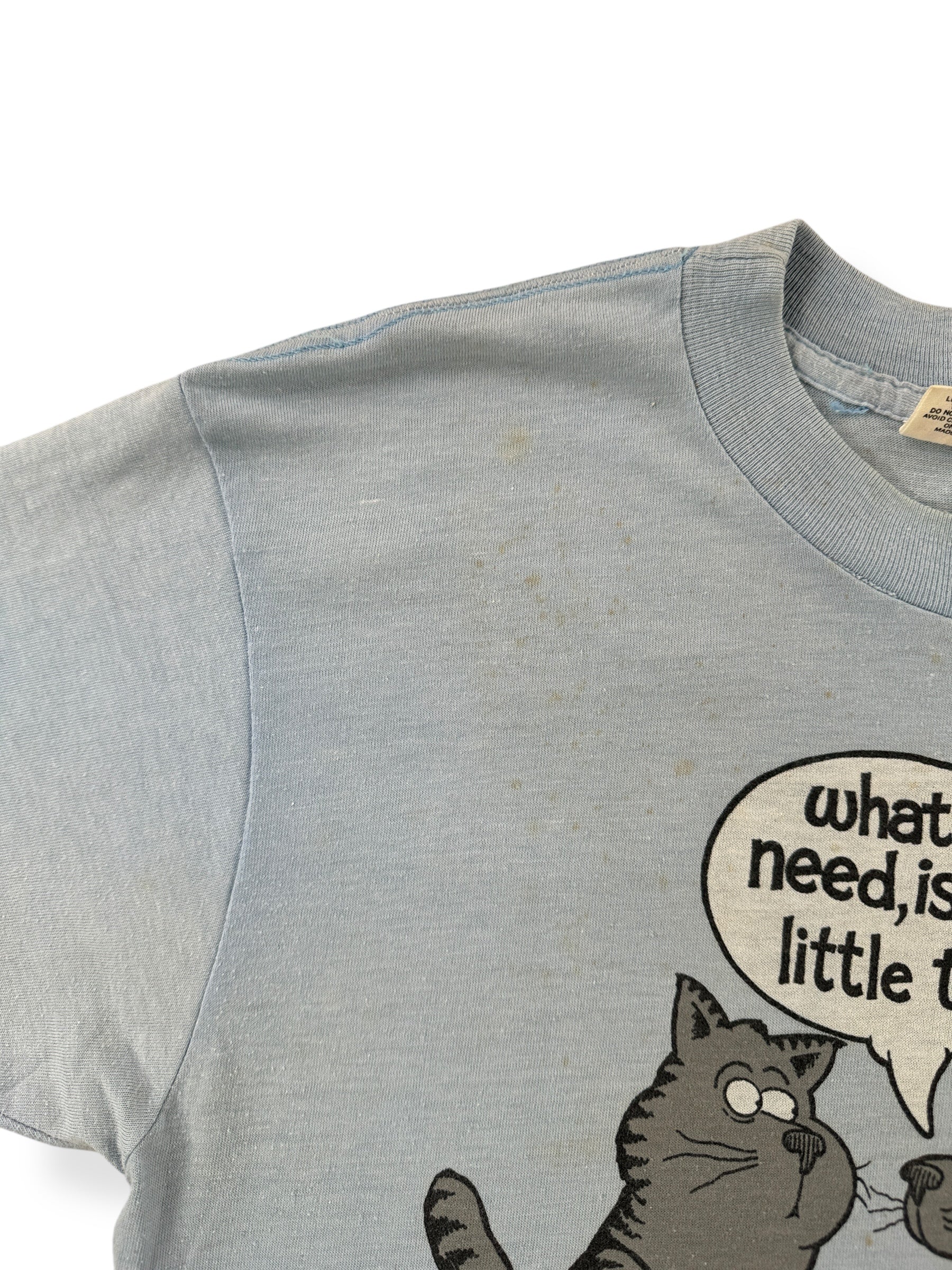 Stain on Vintage What I Need Is a Little Tail Super Shirts Tee SZ S