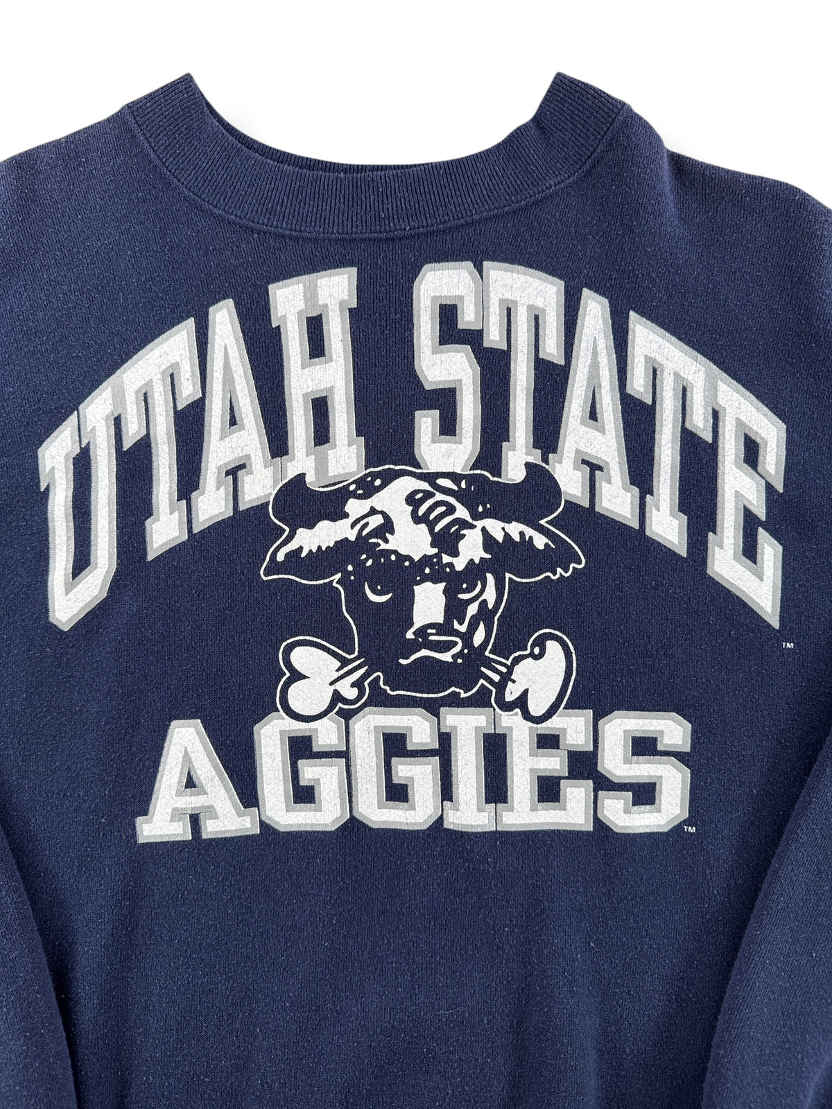Front graphic on Vintage Utah Aggies Crewneck SZ XL