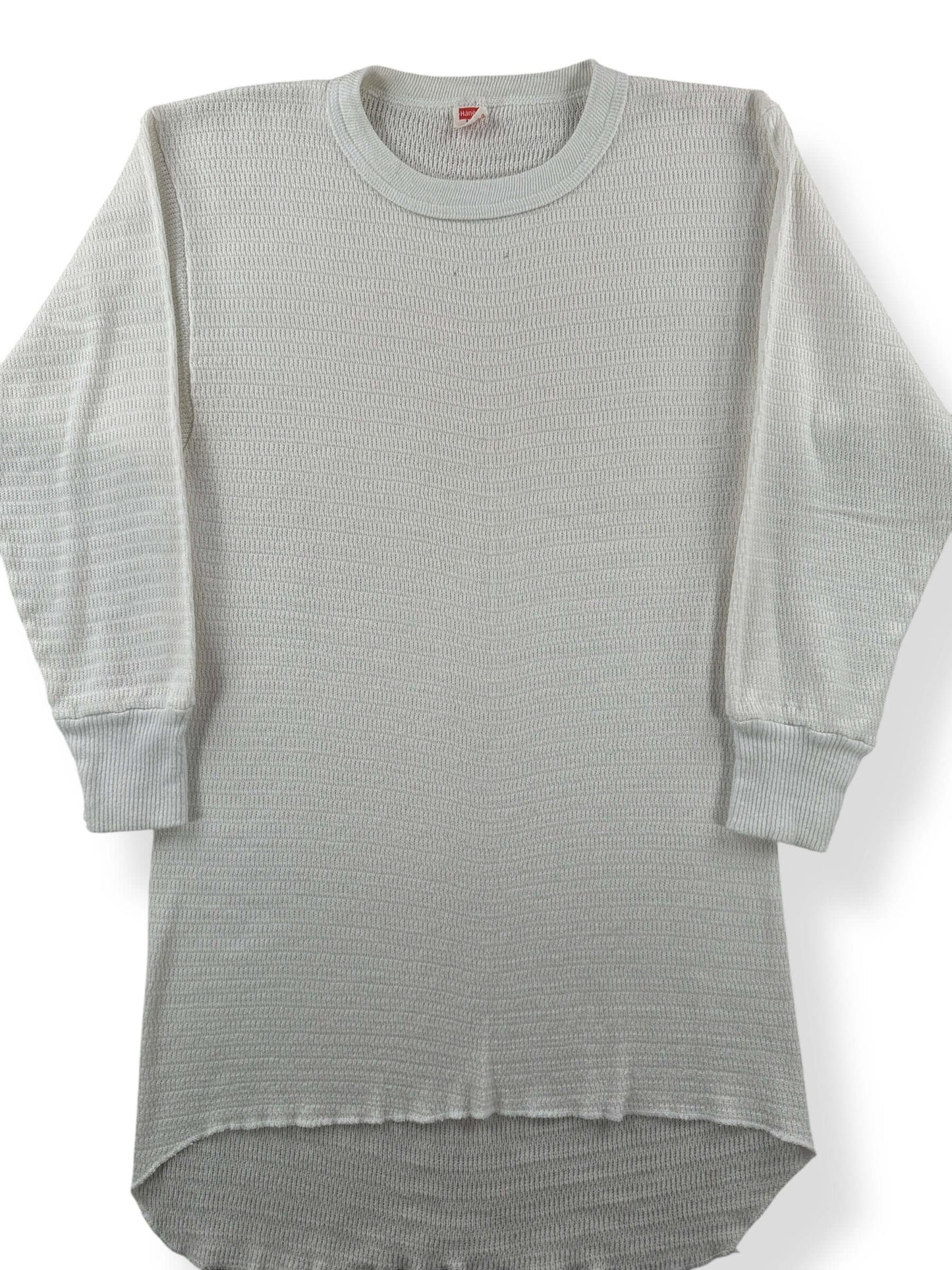 Front Close Up of Vintage Hanes 50/50 Waffle Shirt SZ S