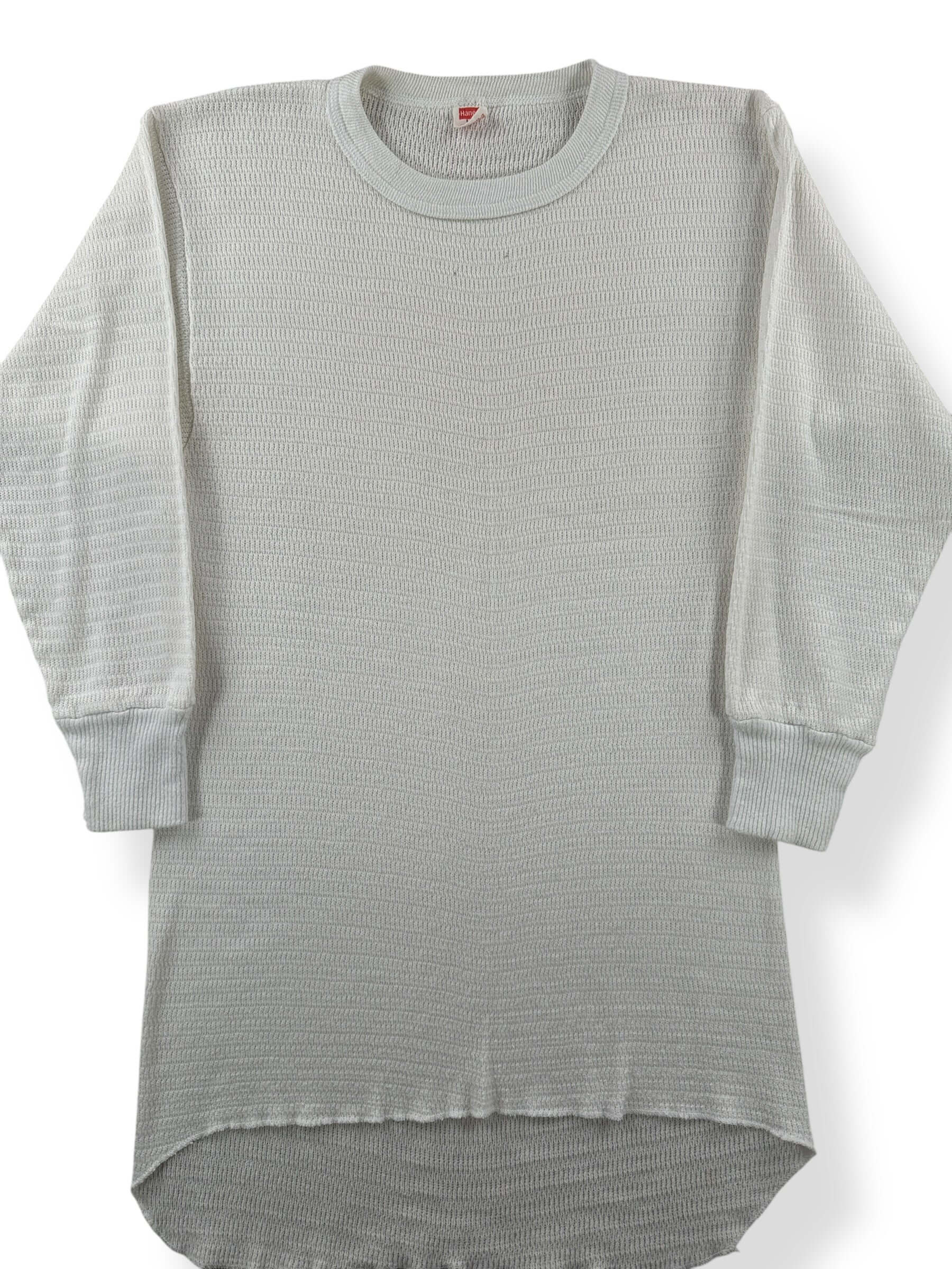 Front Close Up of Vintage Hanes 50/50 Waffle Shirt SZ S