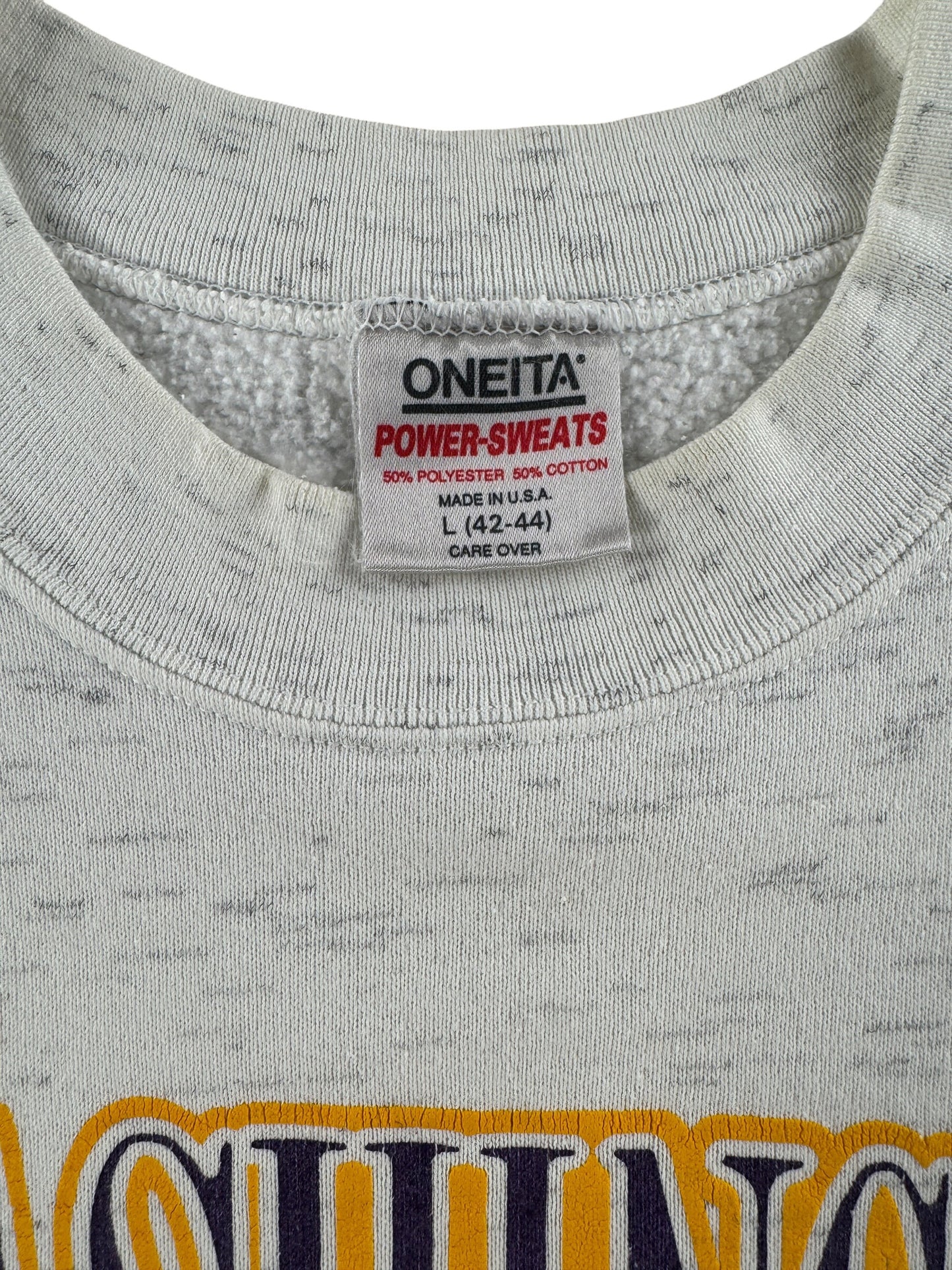 Tag on Vintage UW Huskies Rose Bowl Crew Neck SZ L (Fits M)