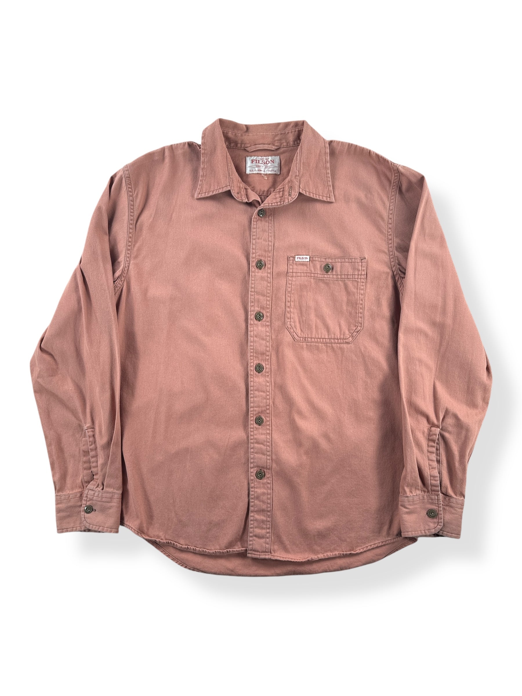Front of Filson Sunburn Shipwright Fine Twill Shirt SZ M