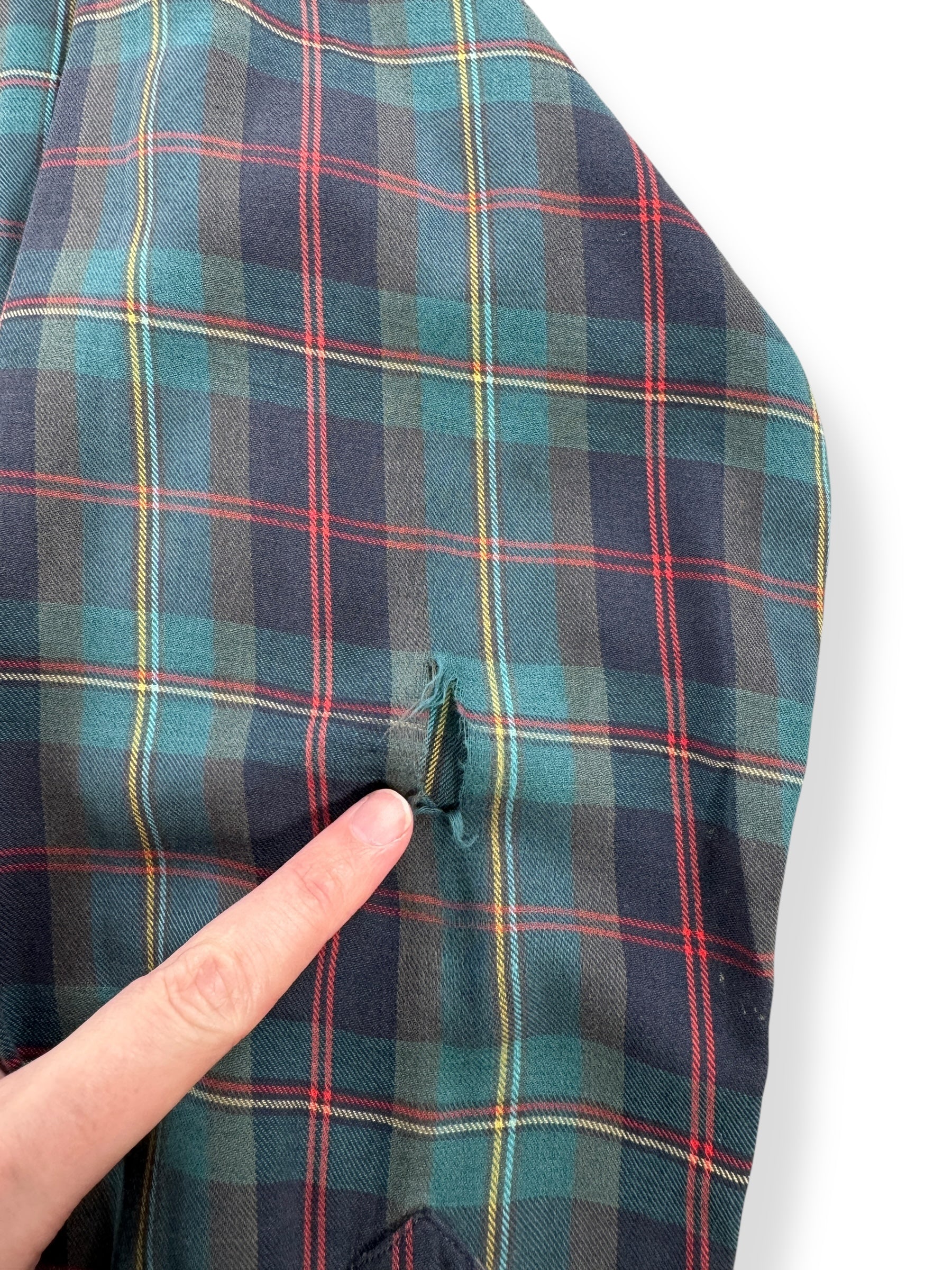 Hole on Vintage LL Bean Rangeley Flannel SZ M Long